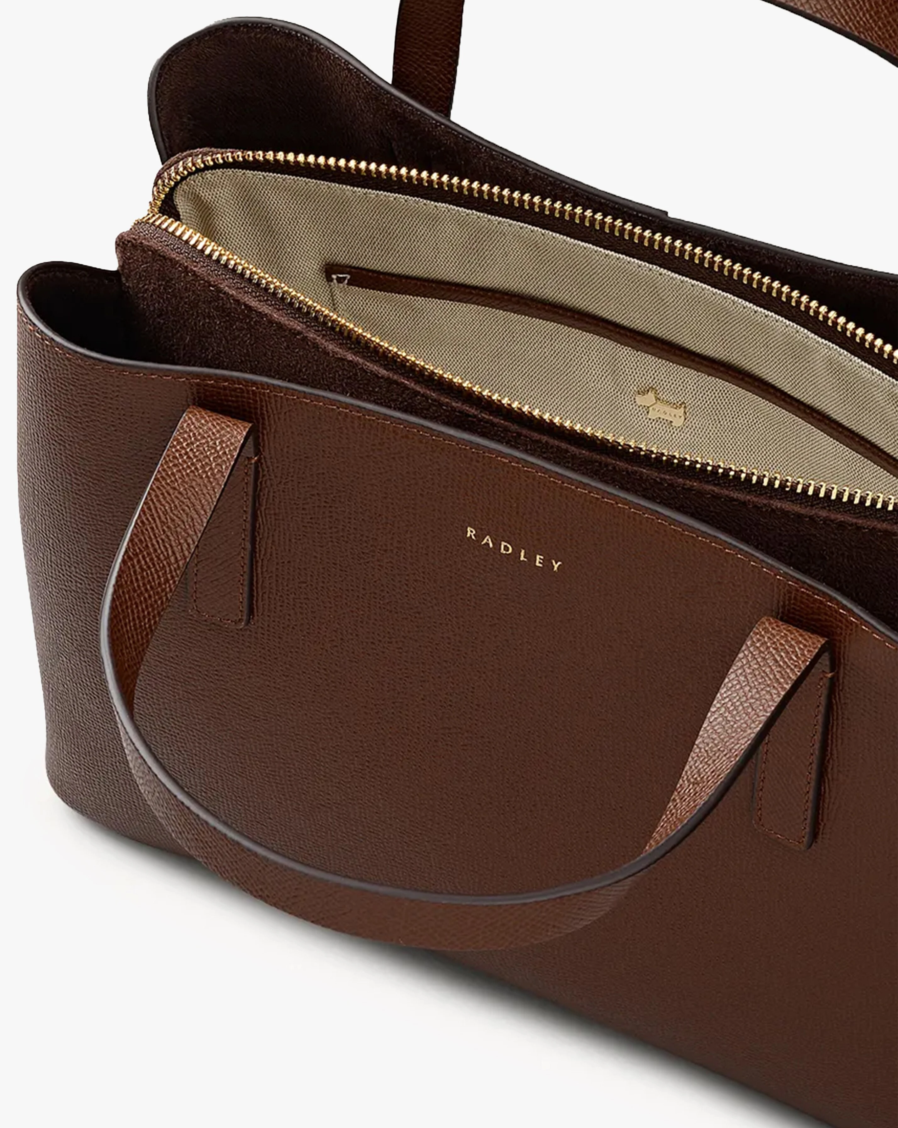 Radley Dukes Place Medium Chocolate Leather Grab Bag 3 Radley Dukes Place Medium Chocolate Leather Grab Bag