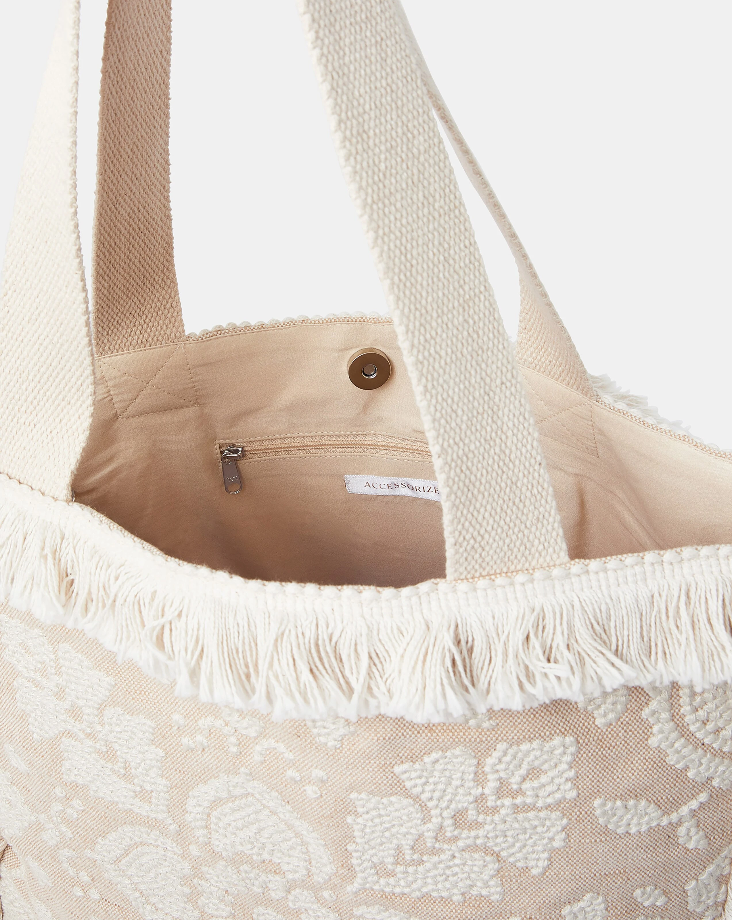 Accessorize Embroidered Fringe Tote Bag 5 Accessorize Embroidered Fringe Tote Bag
