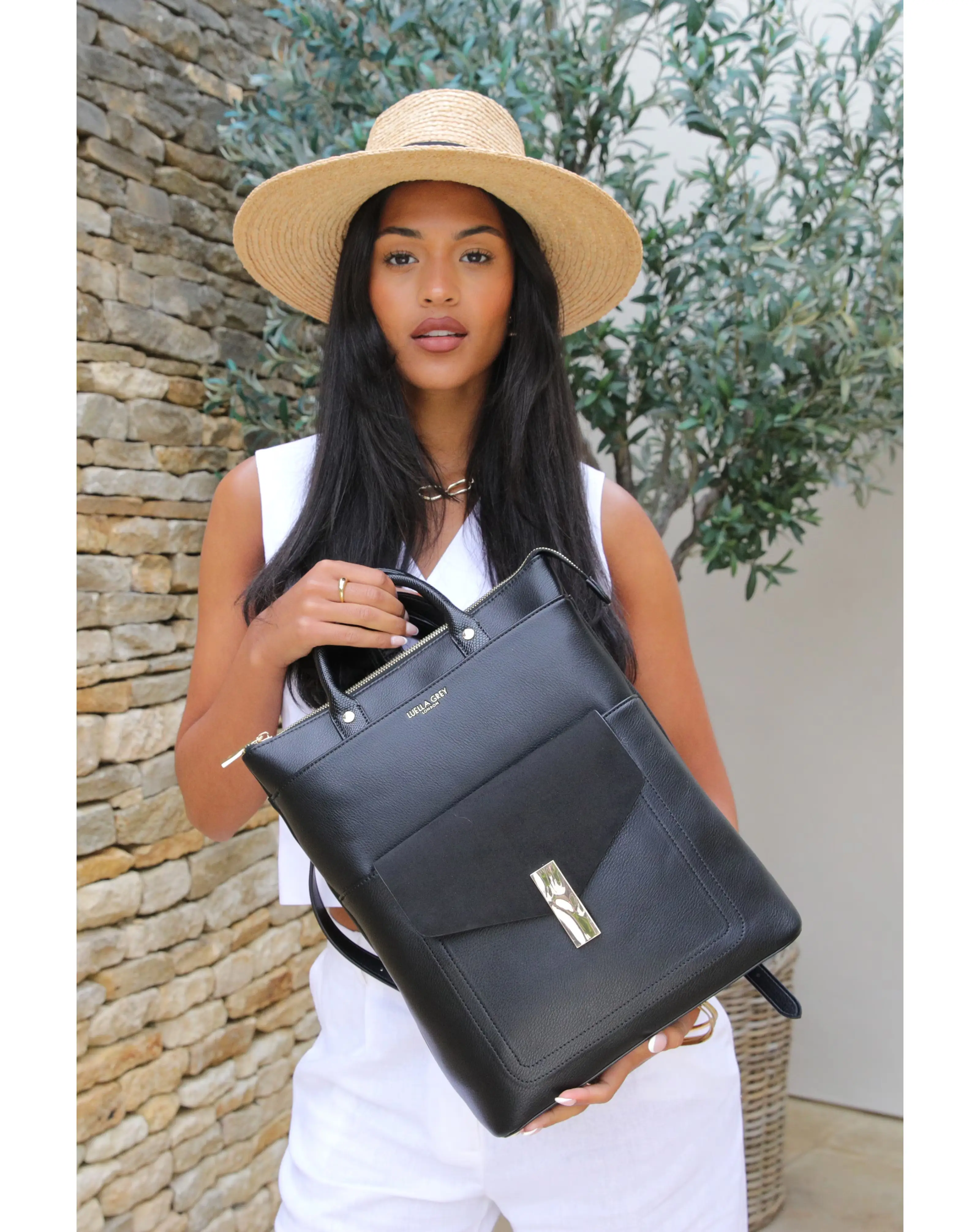 Luella Grey Audrey Black Laptop Backpack 2 Luella Grey Audrey Black Laptop Backpack