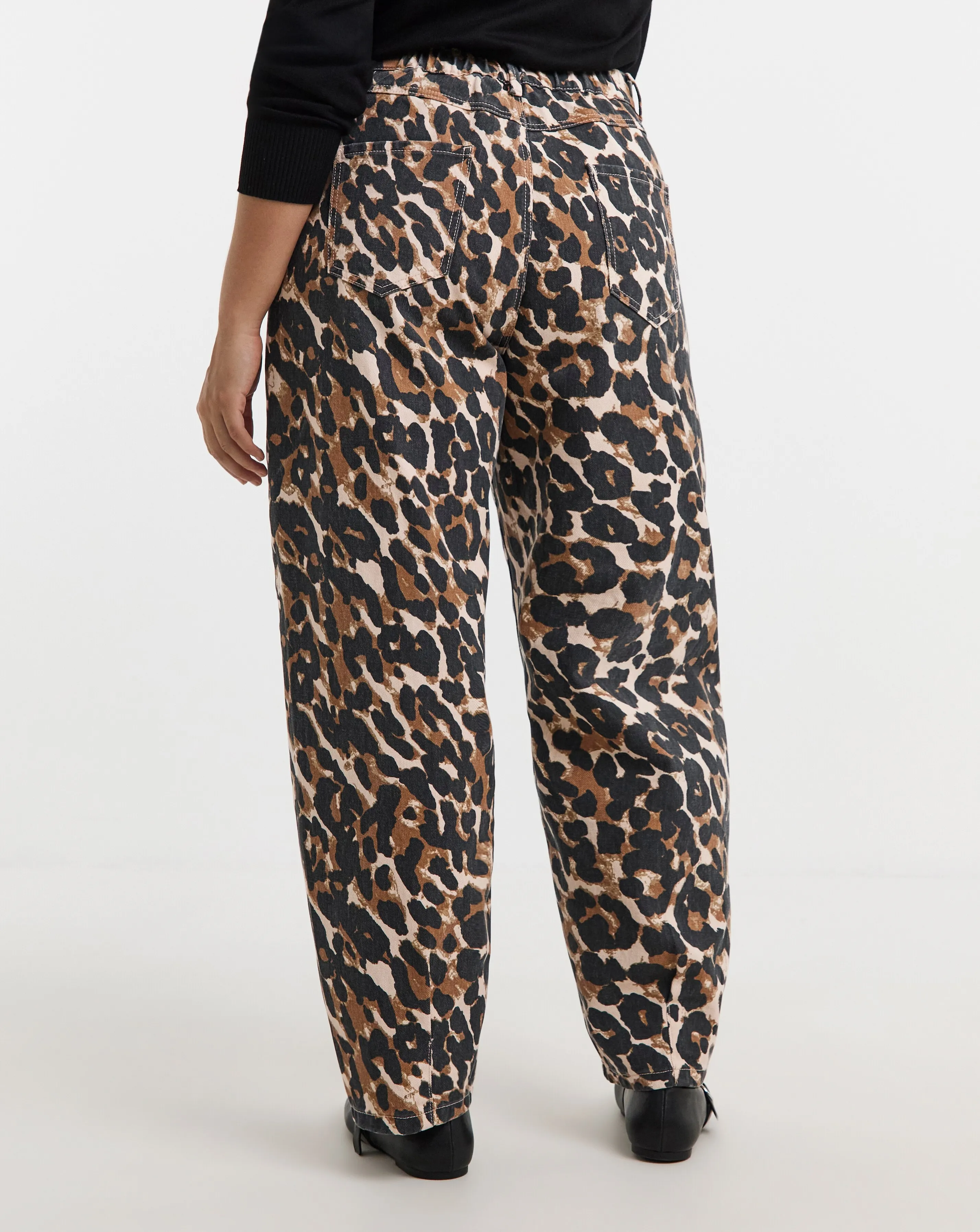 Simply Be Leopard Print Barrel Jeans 5 Simply Be Leopard Print Barrel Jeans