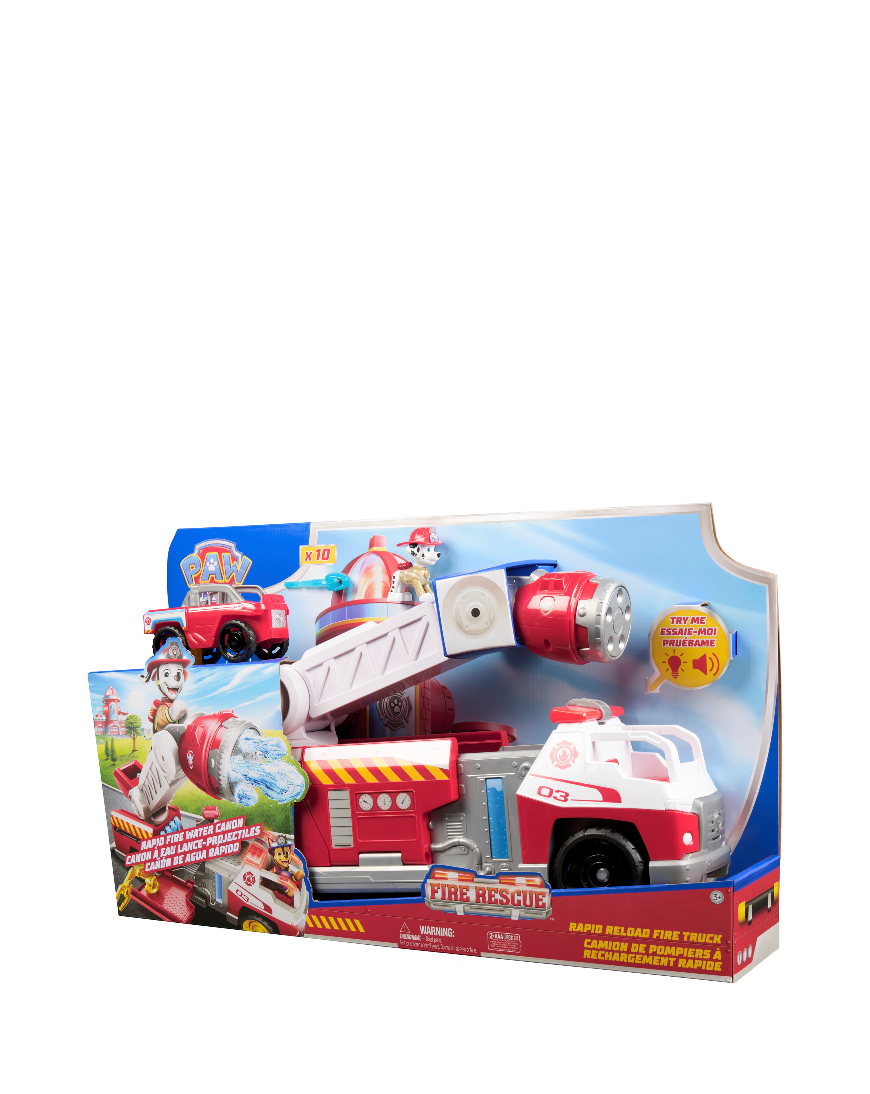 Paw Patrol Fire Rescue Rapid Reload Fire Truck with Lights and Sounds