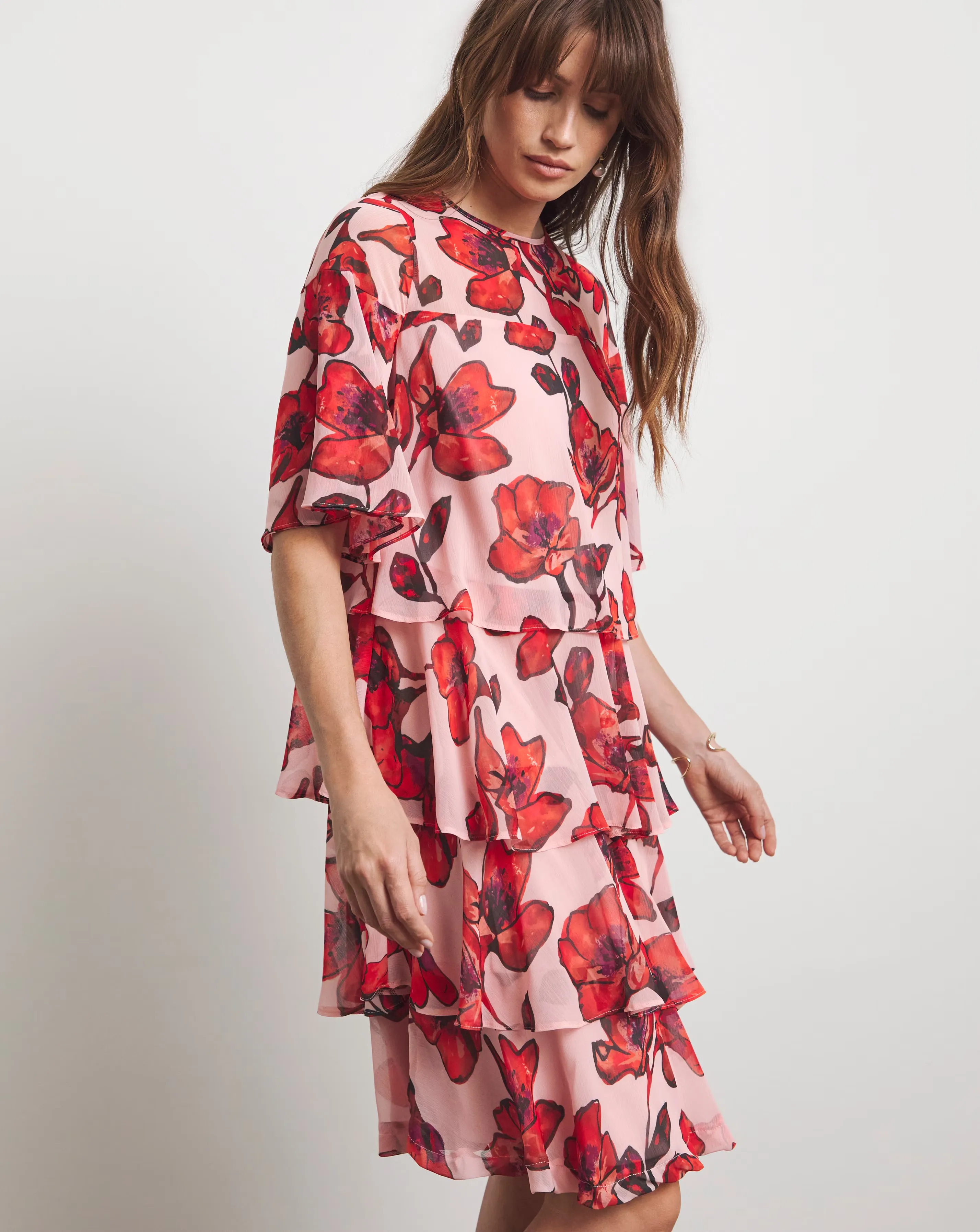 Joanna Hope Tiered Shift Dress 3 Joanna Hope Tiered Shift Dress