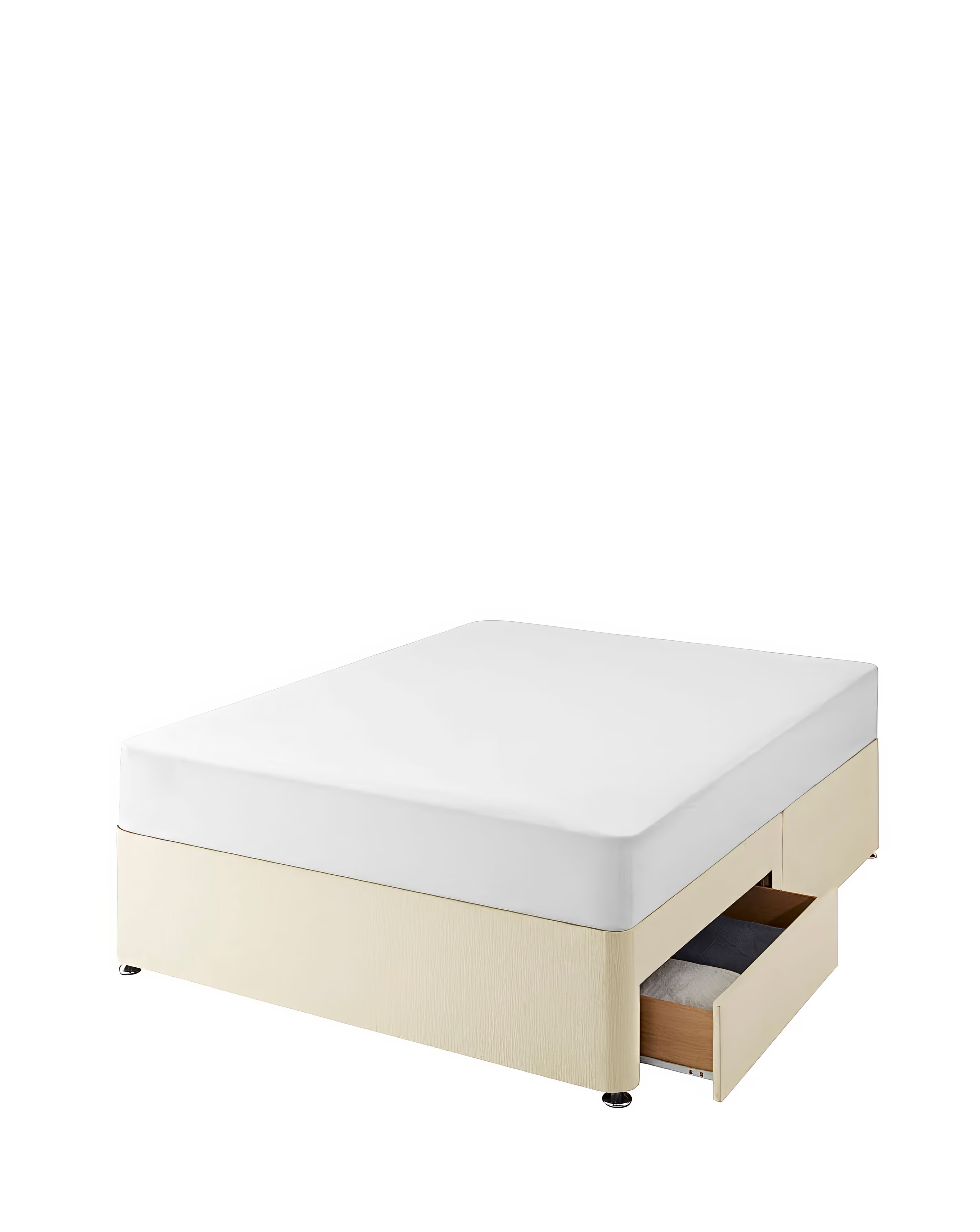 Silentnight Fabric 2 Drawer Divan Base Only 4 Silentnight Fabric 2 Drawer Divan Base Only