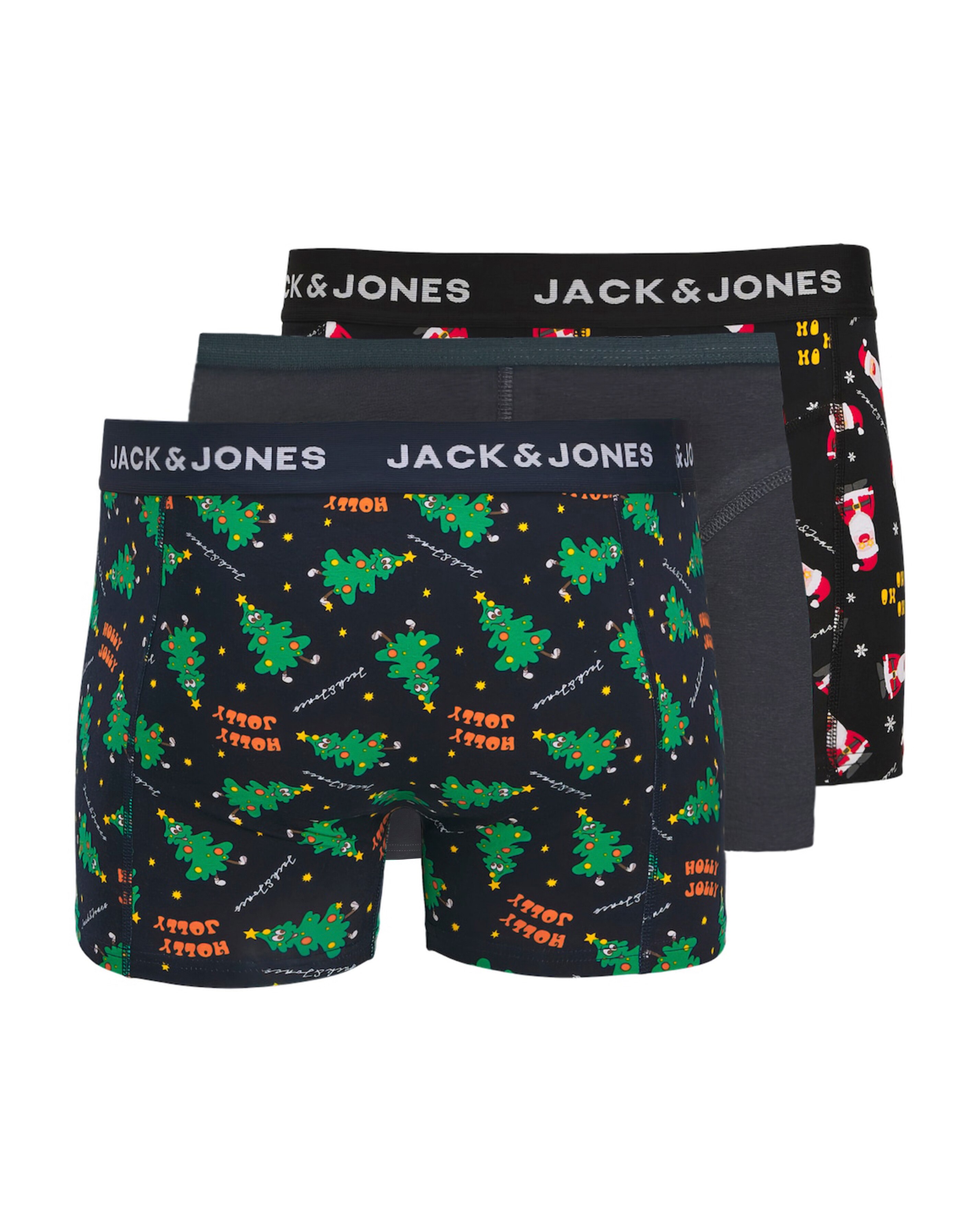 Jack & Jones Christmas Trunks 3 Pack - Multi 1 Jack & Jones Christmas Trunks 3 Pack - Multi