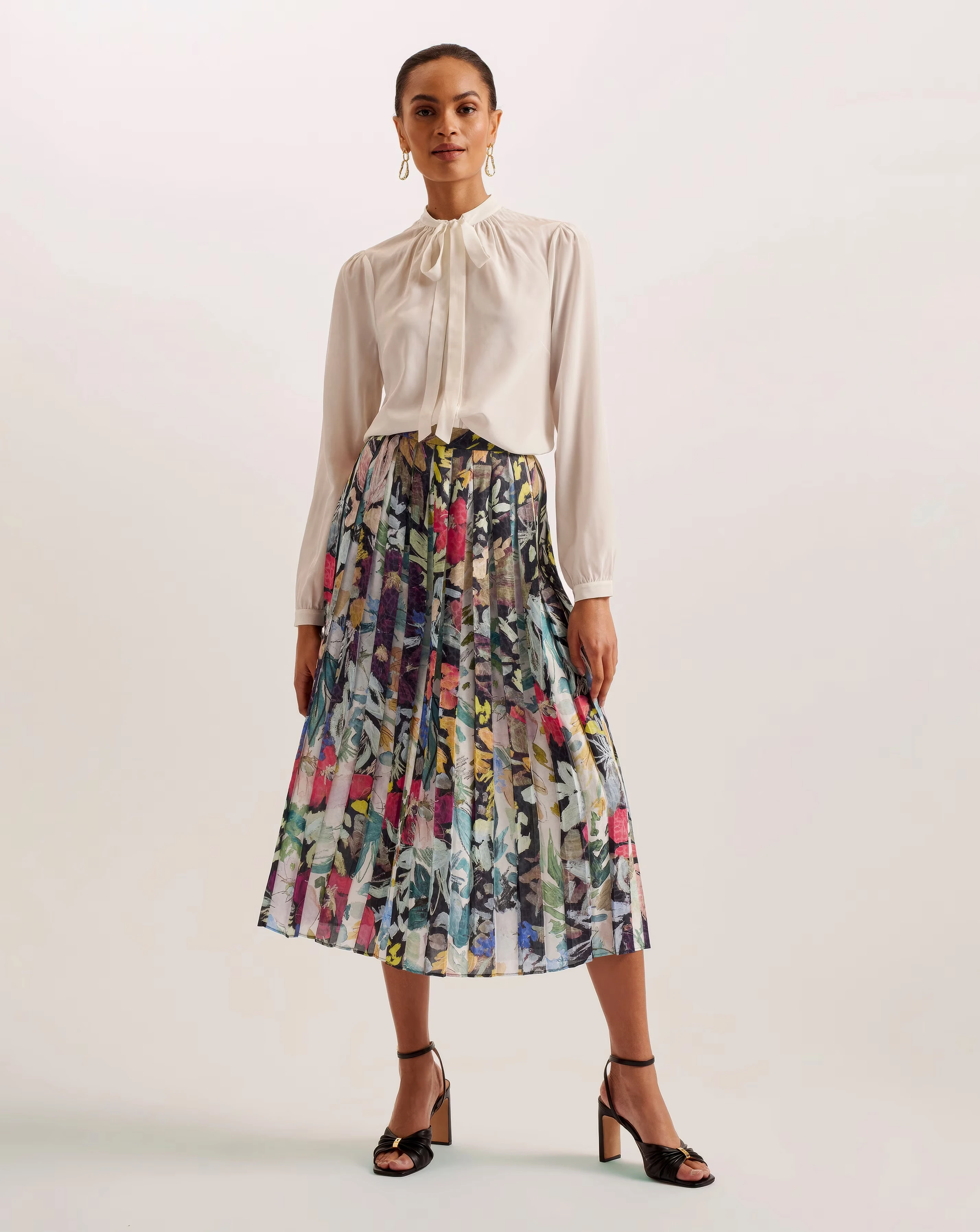Ted Baker Floral Pleated Midi Skirt 1 Ted Baker Floral Pleated Midi Skirt