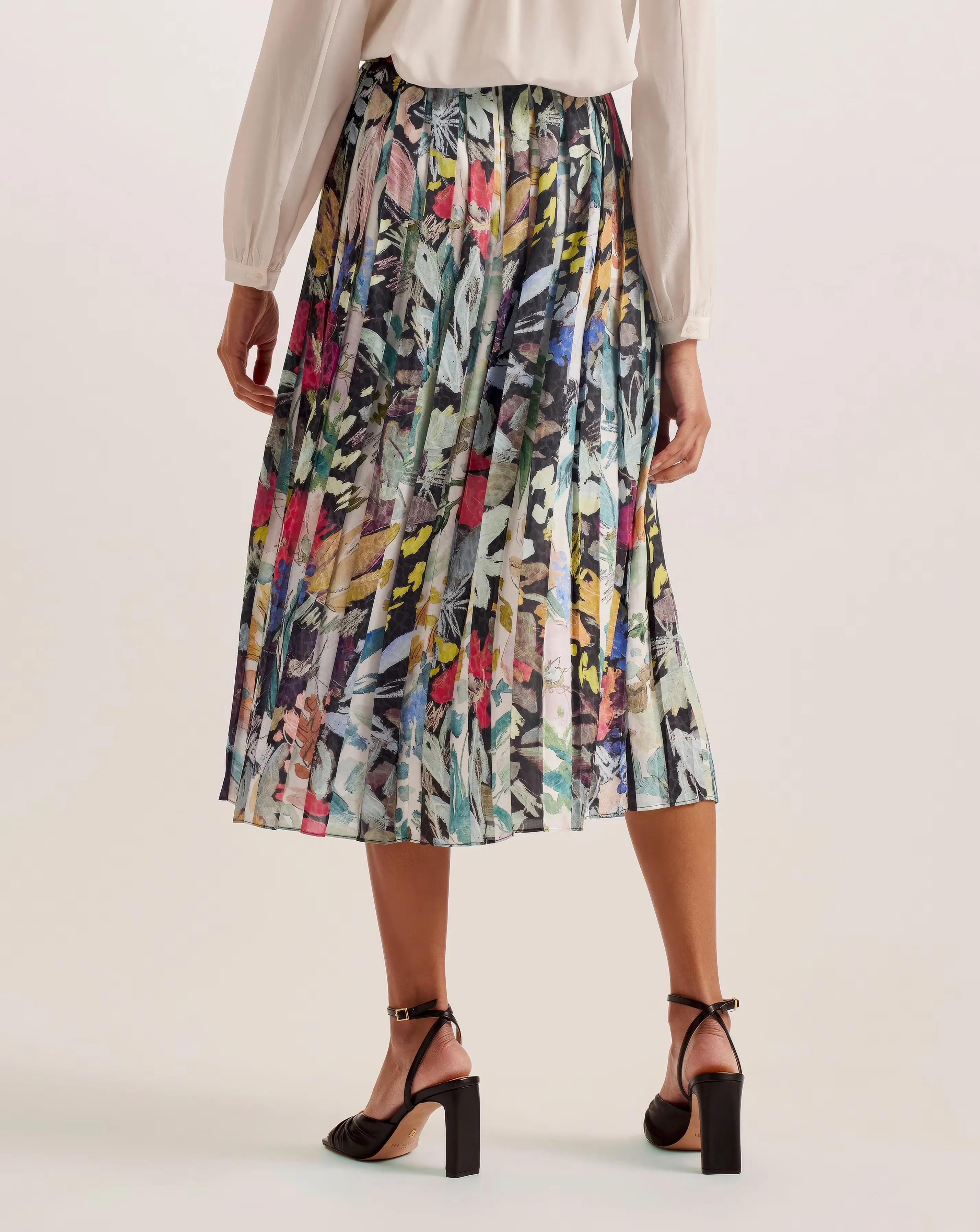 Ted Baker Floral Pleated Midi Skirt 2 Ted Baker Floral Pleated Midi Skirt