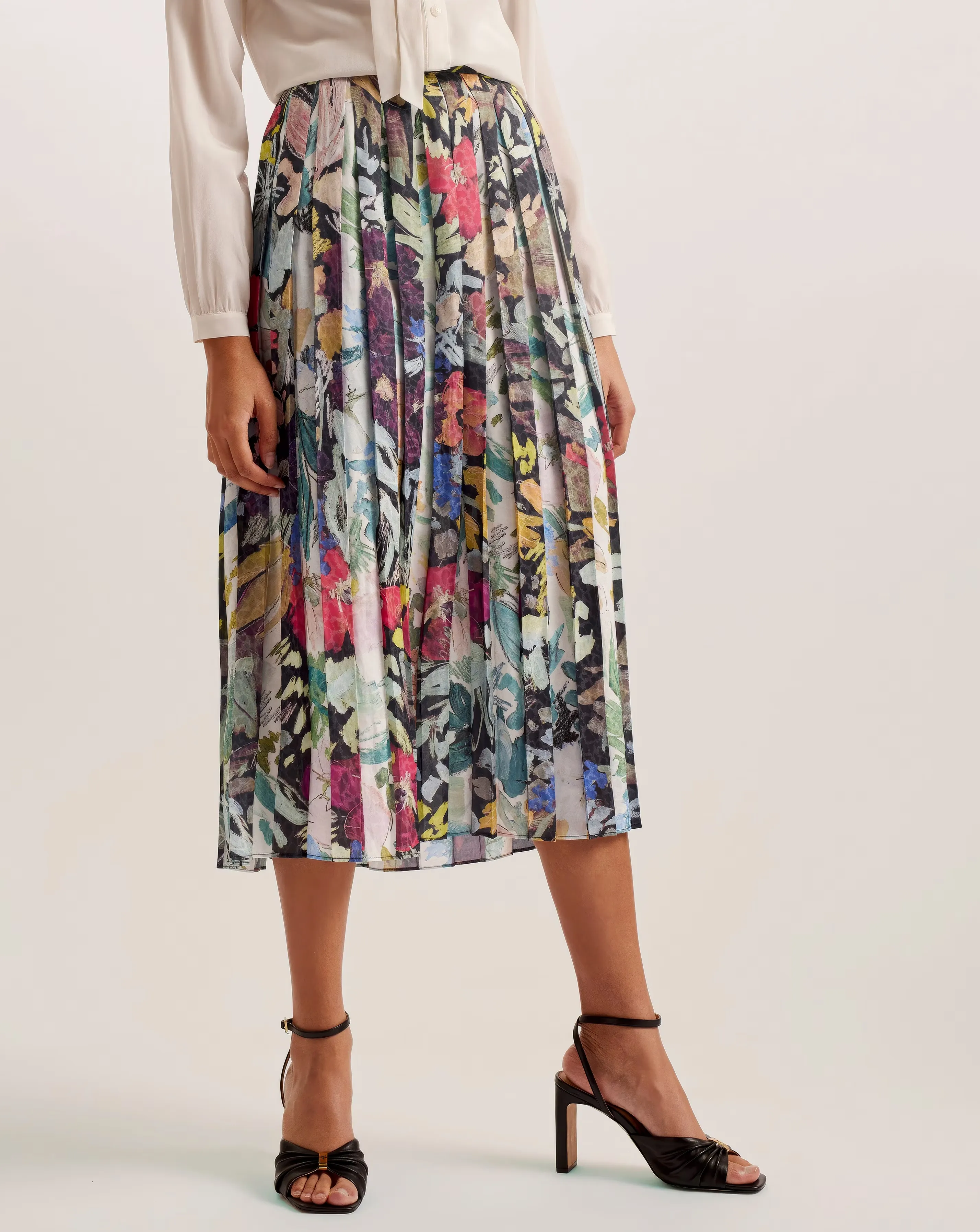 Ted Baker Floral Pleated Midi Skirt 3 Ted Baker Floral Pleated Midi Skirt