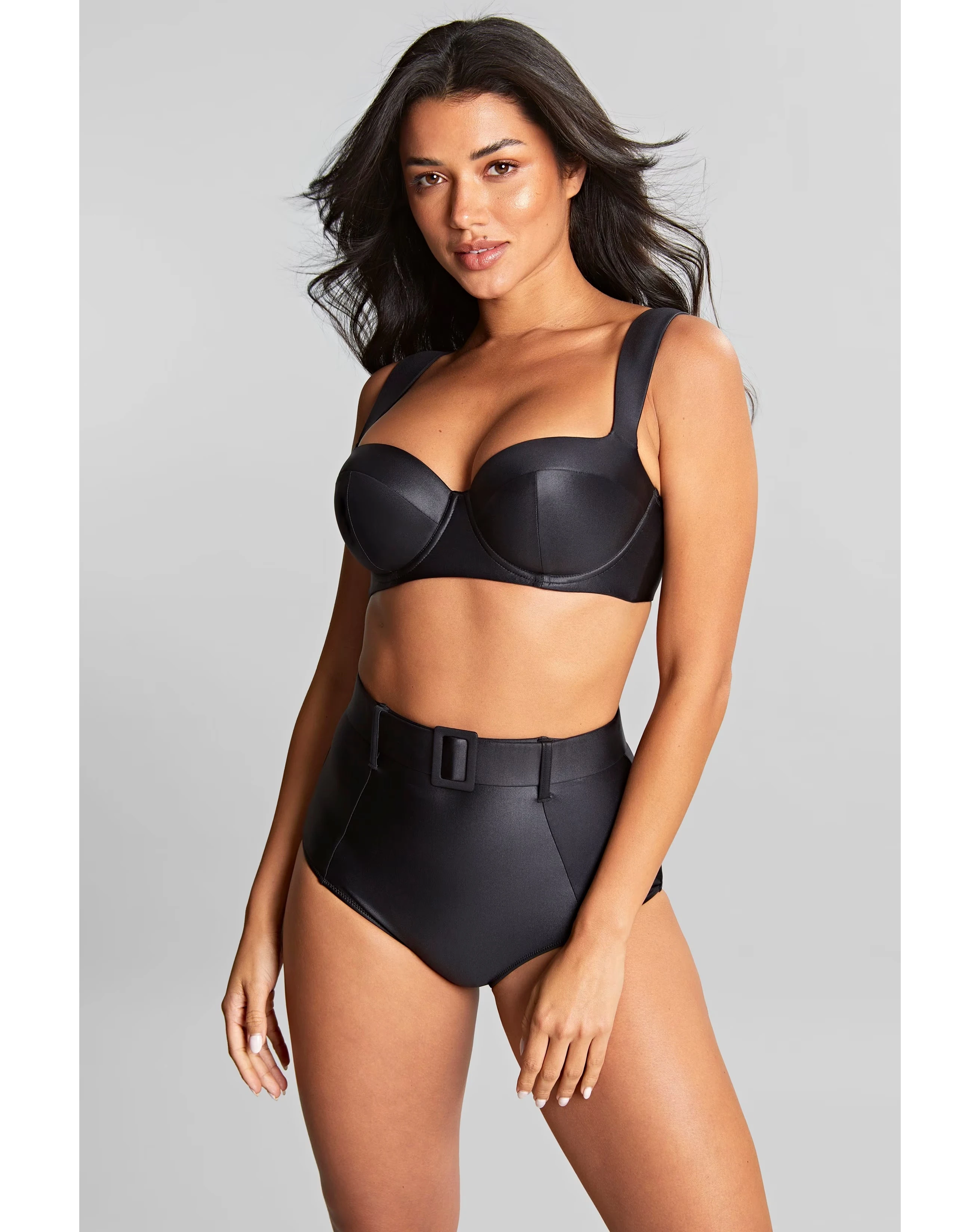 Panache Obsidian High Waist Belted Bikini Bottom 1 Panache Obsidian High Waist Belted Bikini Bottom