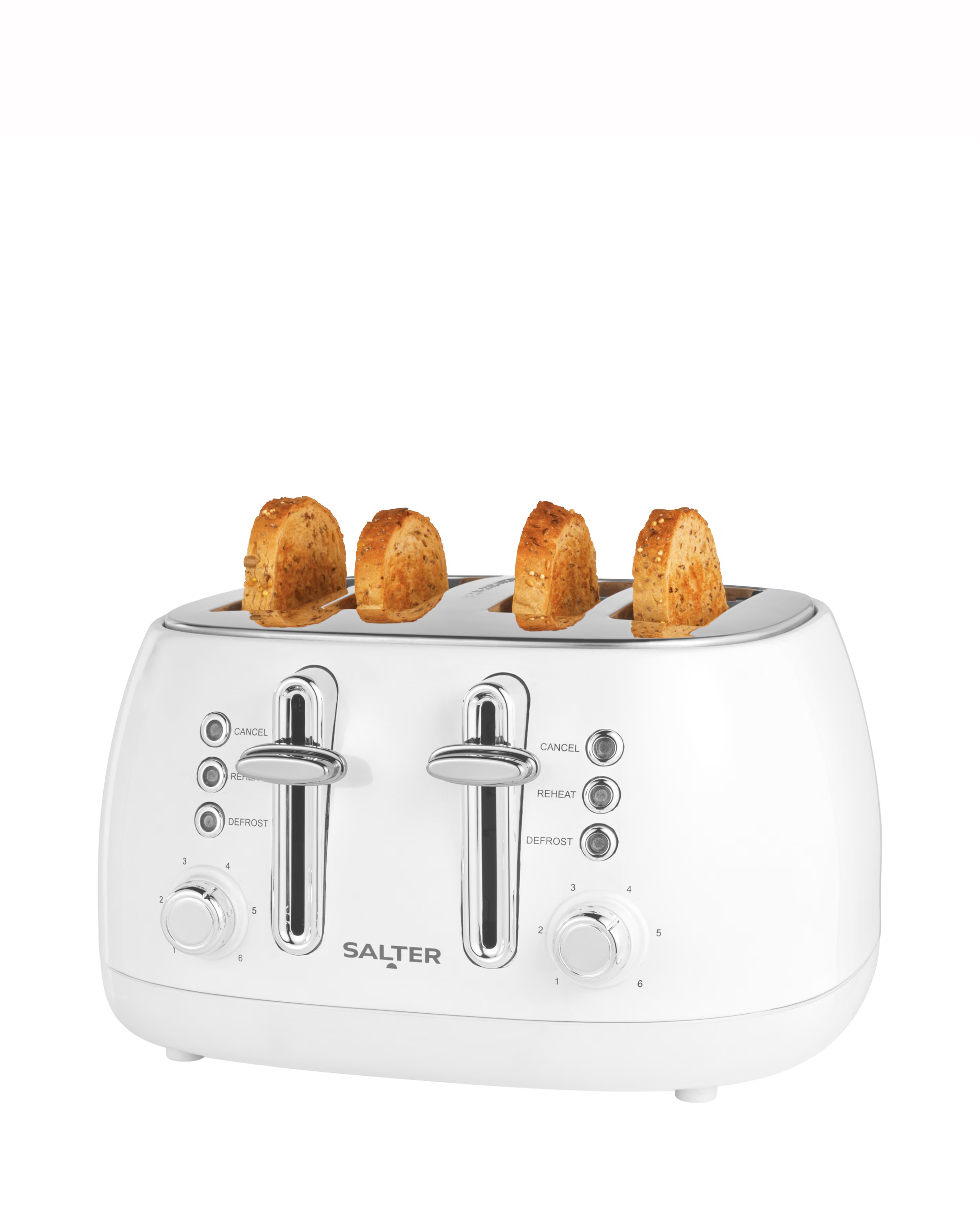 Salter Boston 4 Slice White Toaster 4 Salter Boston 4 Slice White Toaster