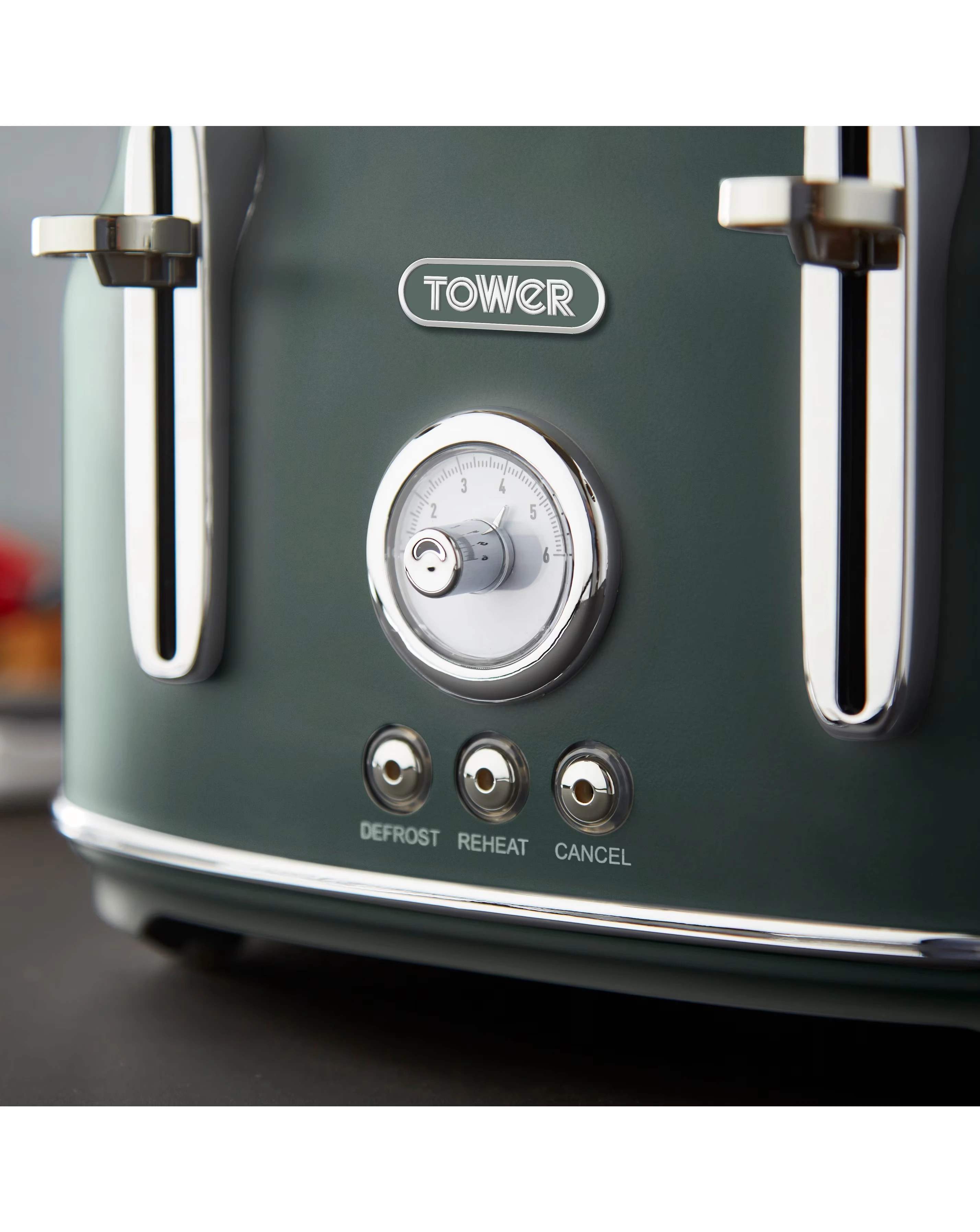 Tower Renaissance 4 Slice Green Toaster 4 Tower Renaissance 4 Slice Green Toaster