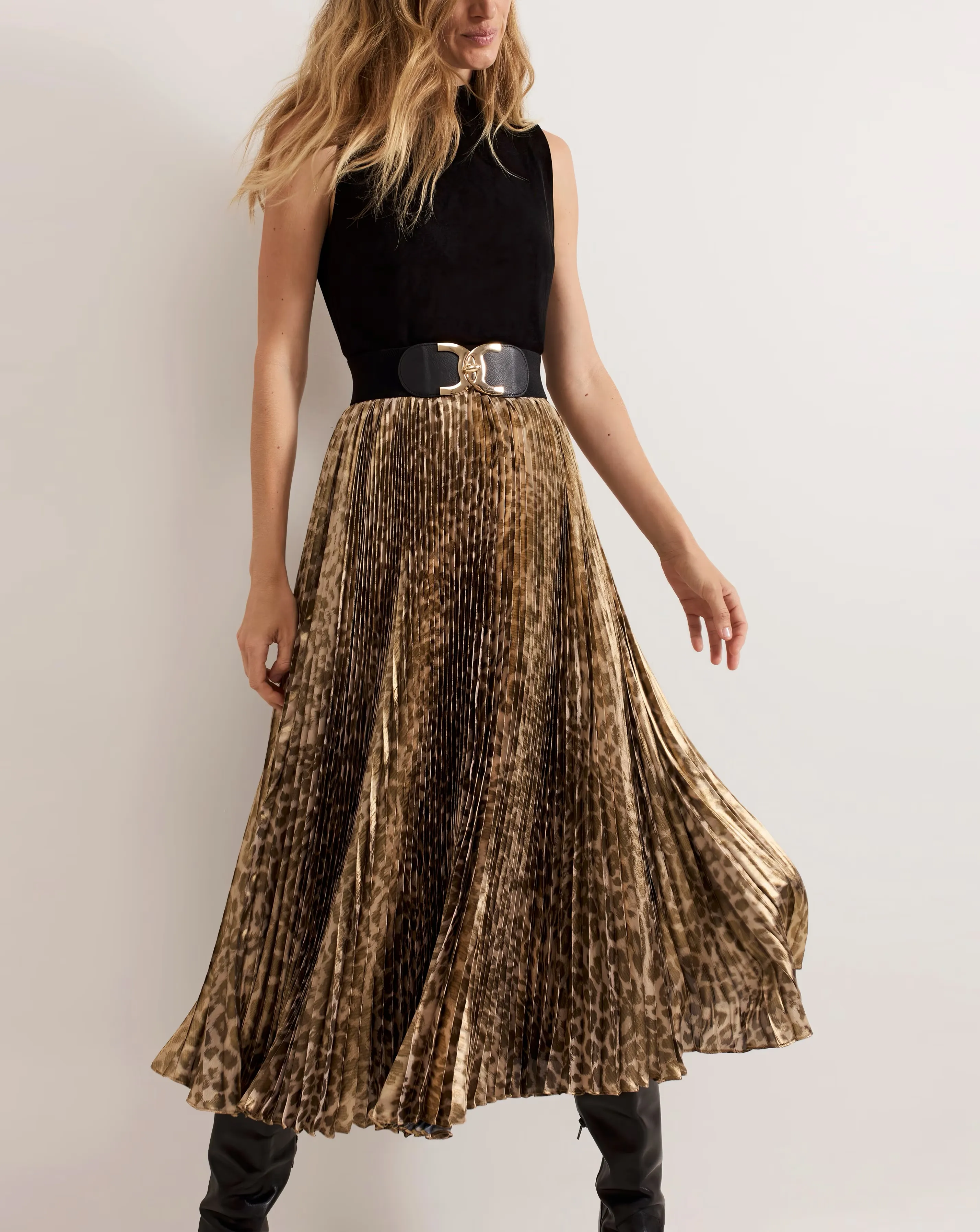 Phase Eight Meloni Jersey Leopard Pleat Midi Dress 4 Phase Eight Meloni Jersey Leopard Pleat Midi Dress