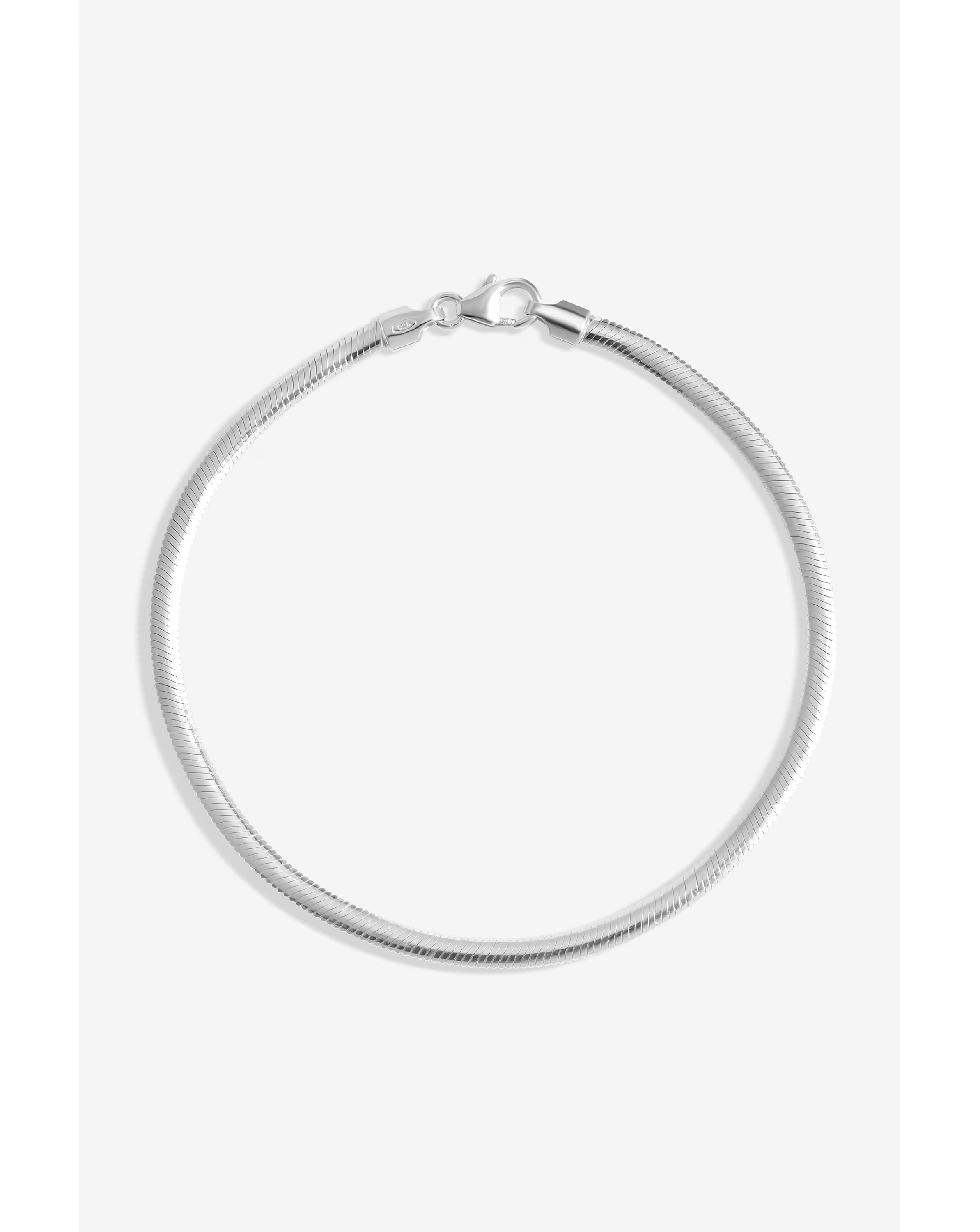 Simply Silver Sterling Silver 925 Fine Flat Snake Chain Bracelet 1 Simply Silver Sterling Silver 925 Fine Flat Snake Chain Bracelet