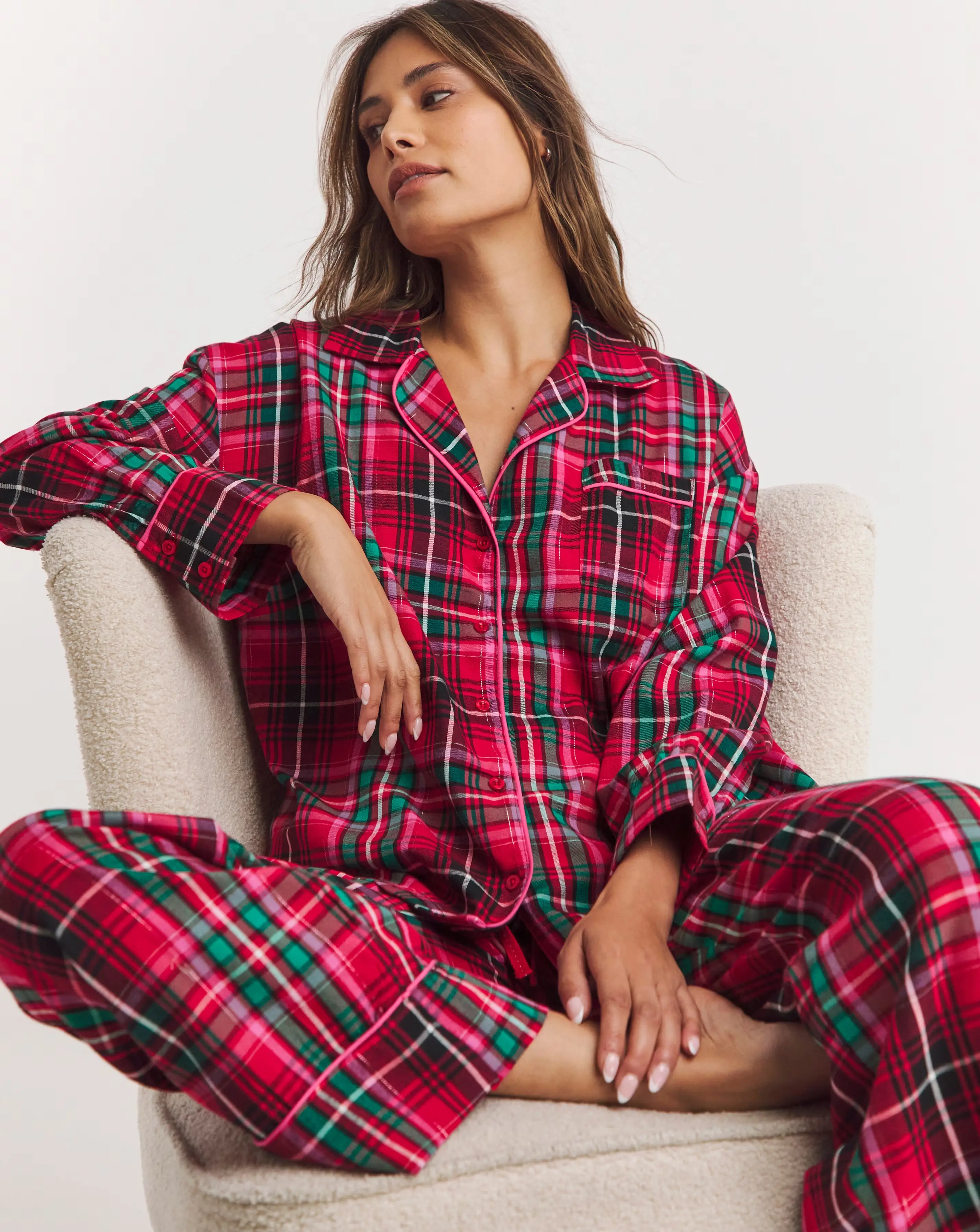 Check Button Through Pyjama Set 1 Check Button Through Pyjama Set