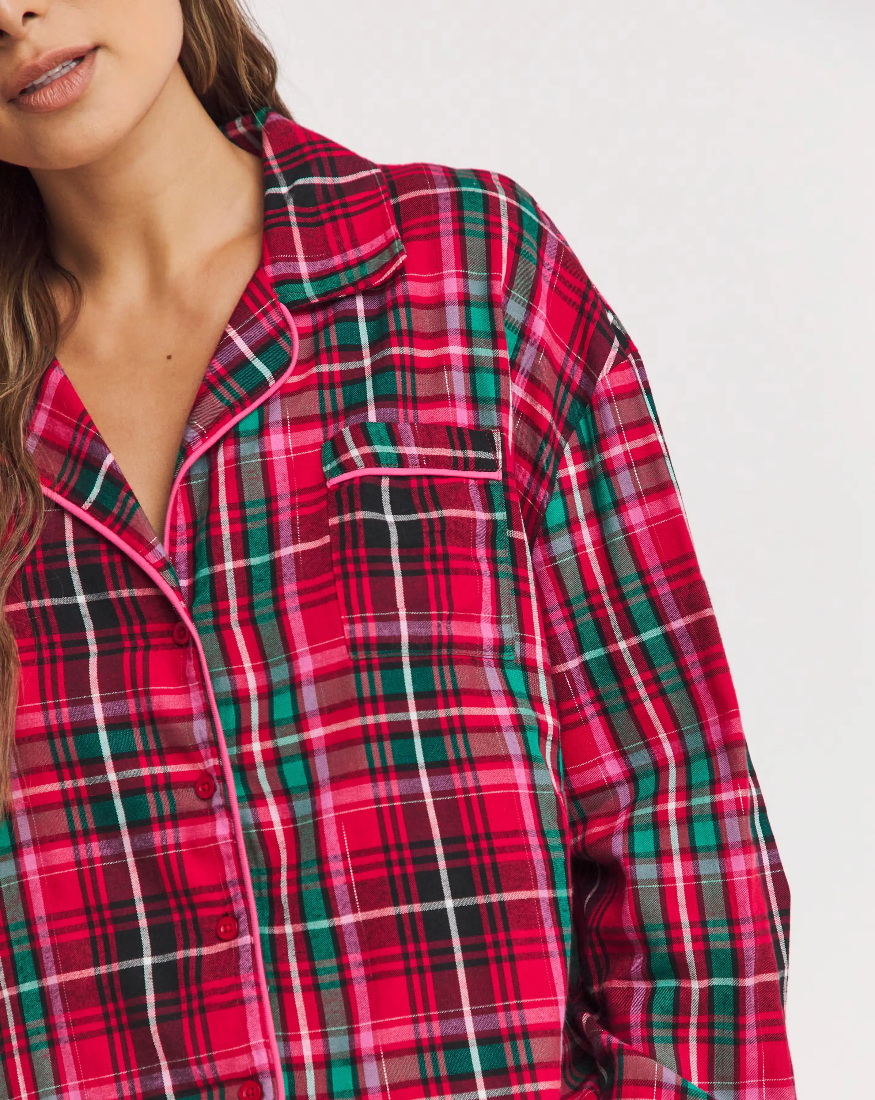 Check Button Through Pyjama Set 2 Check Button Through Pyjama Set