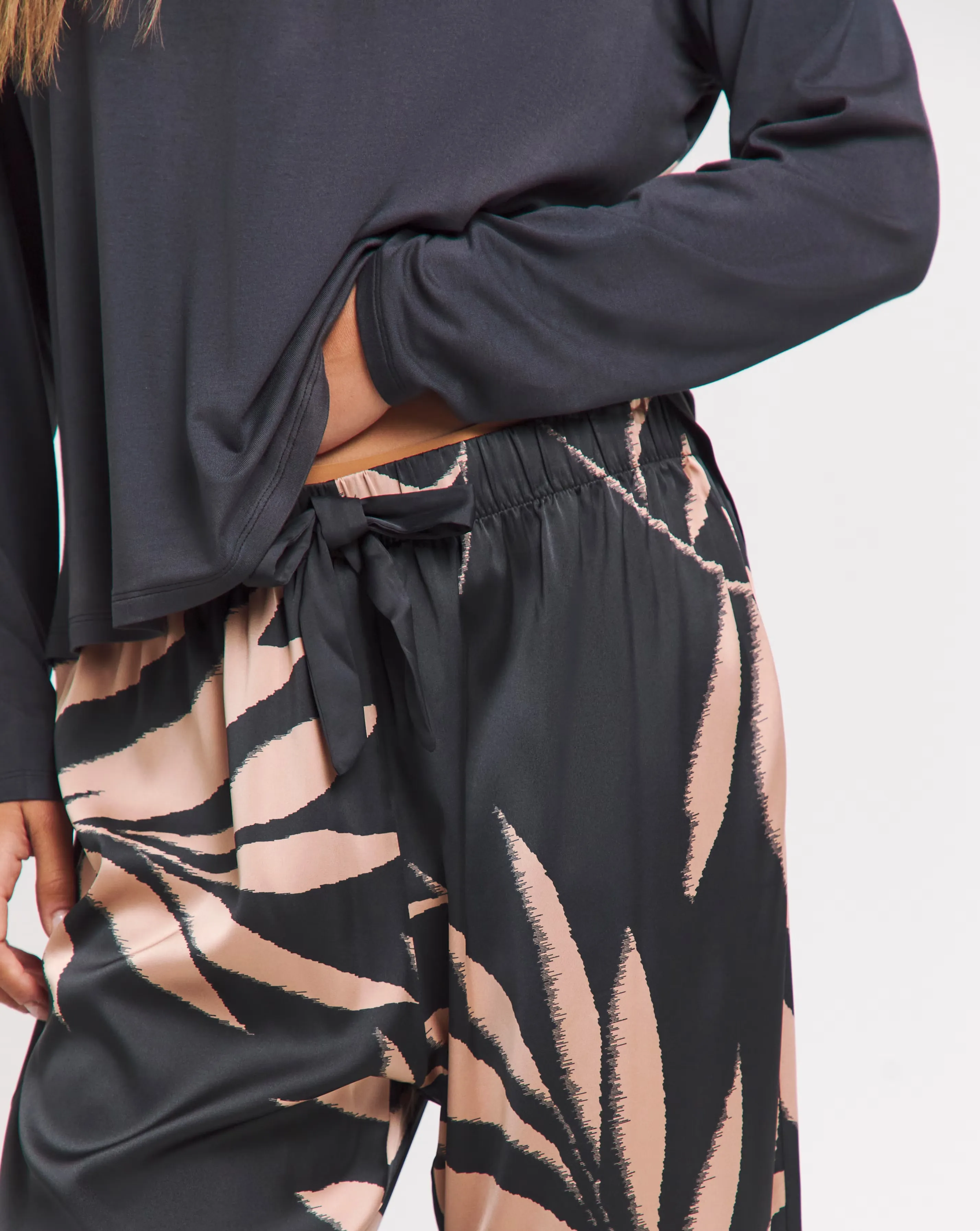Figleaves Stretch Satin And Jersey Pyjama Set 3 Figleaves Stretch Satin And Jersey Pyjama Set