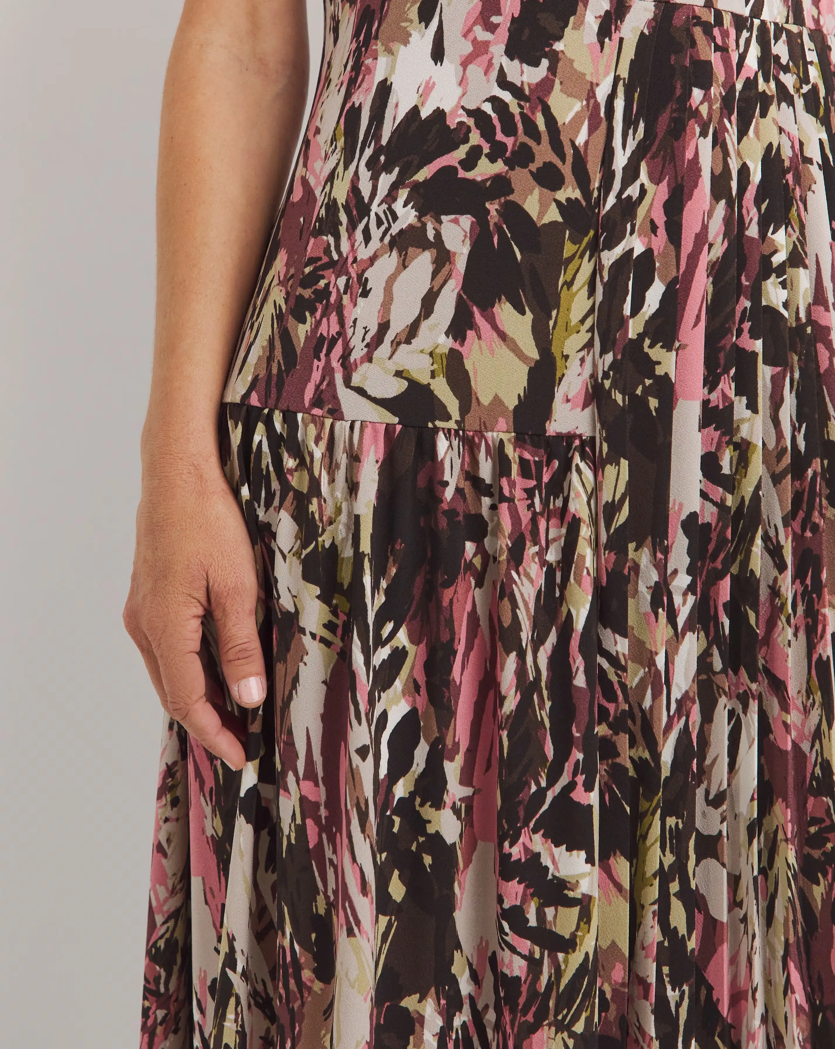 Asymmetric Pleated Panel Maxi Dress 3 Asymmetric Pleated Panel Maxi Dress