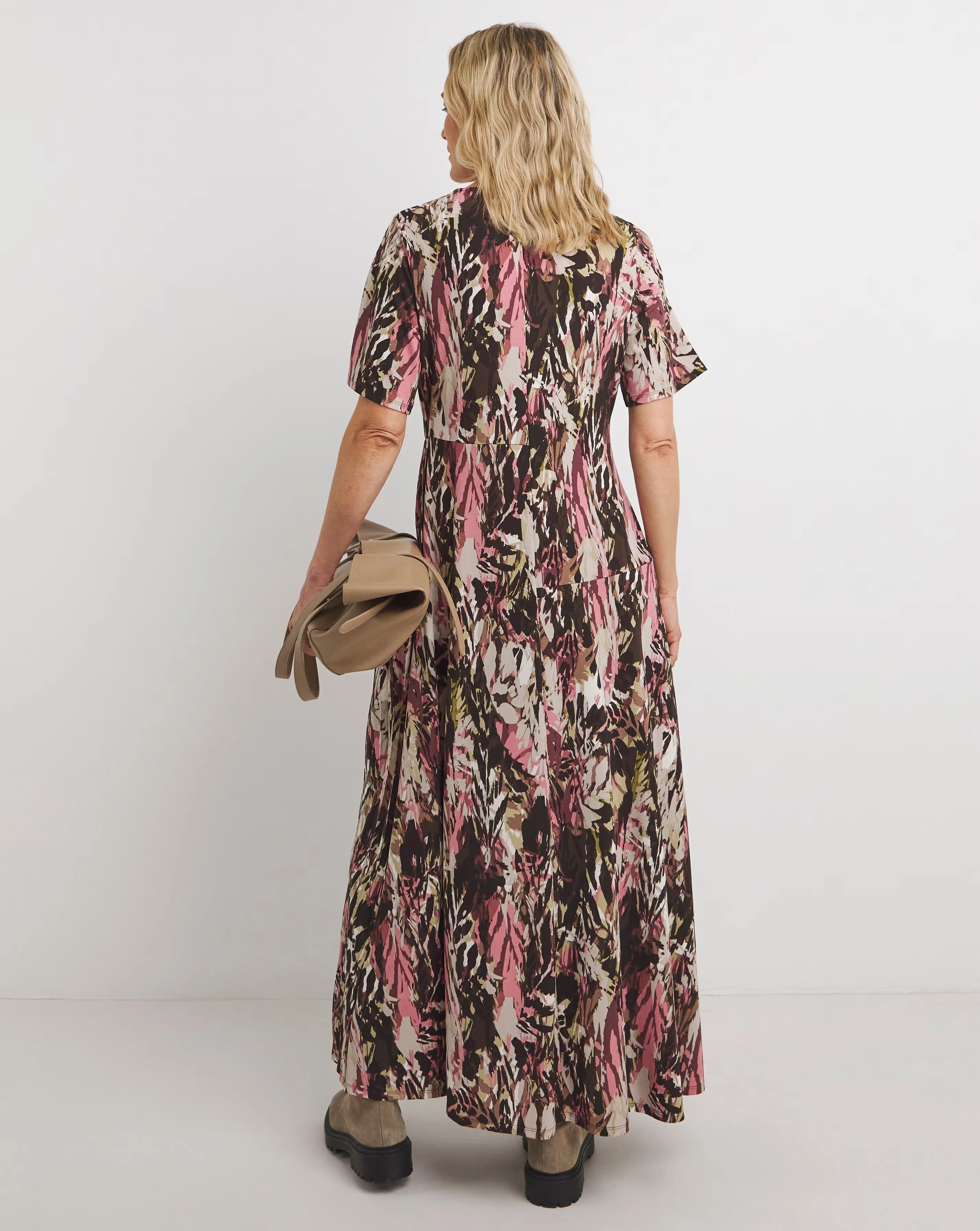 Asymmetric Pleated Panel Maxi Dress 4 Asymmetric Pleated Panel Maxi Dress