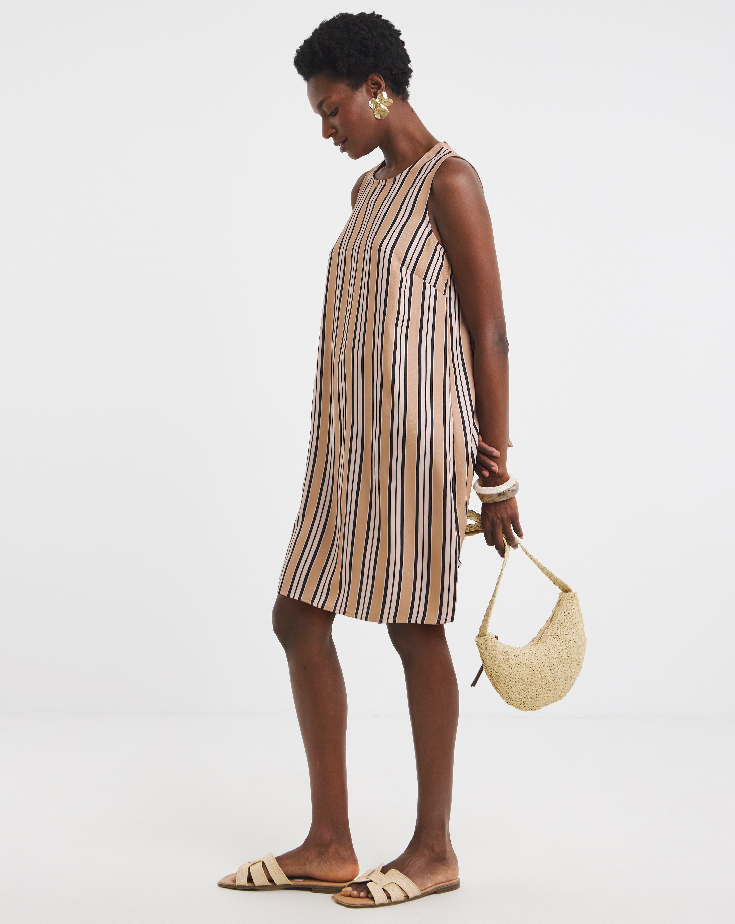 Stripe Sleeveless Shift Dress 2 Stripe Sleeveless Shift Dress