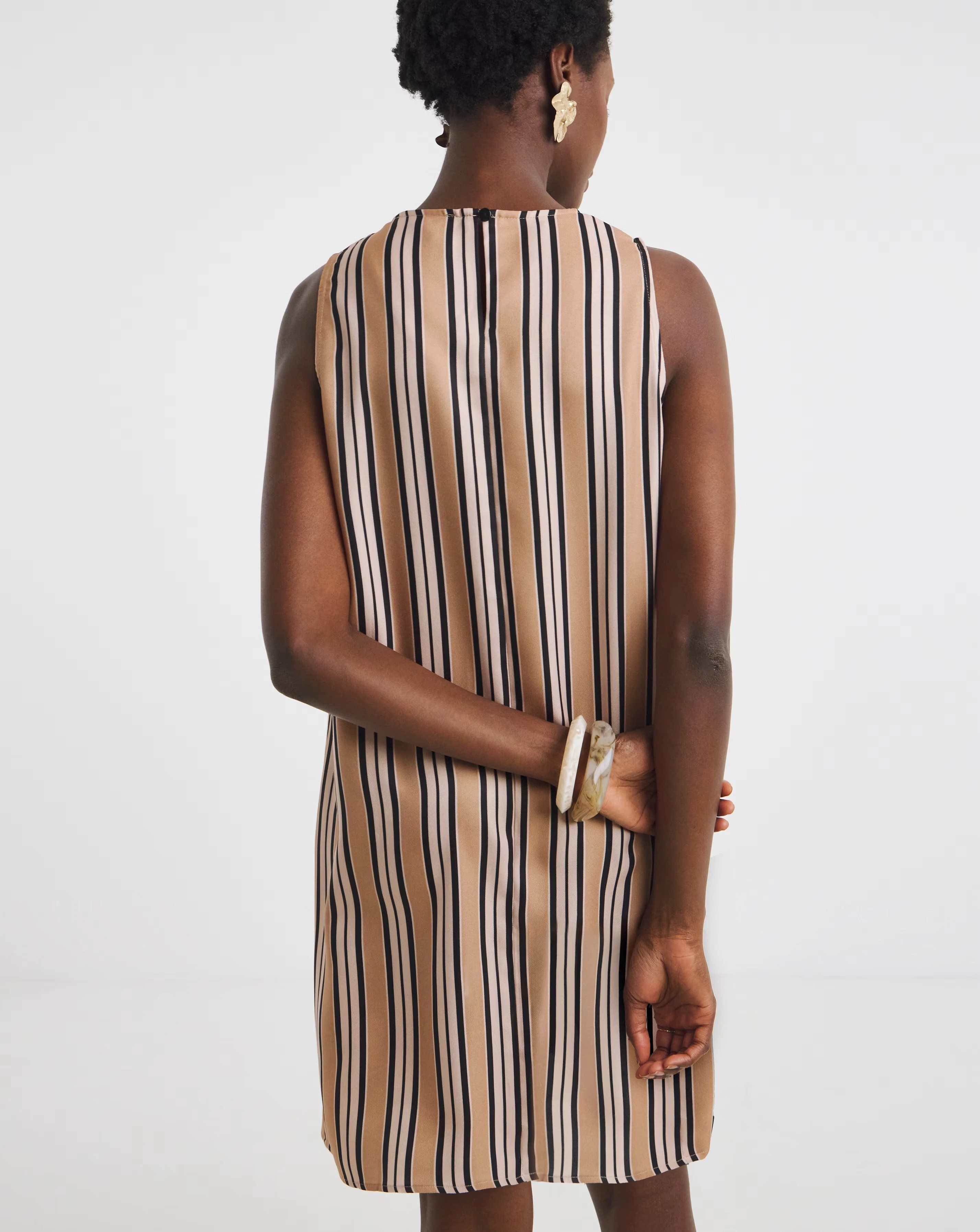 Stripe Sleeveless Shift Dress 3 Stripe Sleeveless Shift Dress