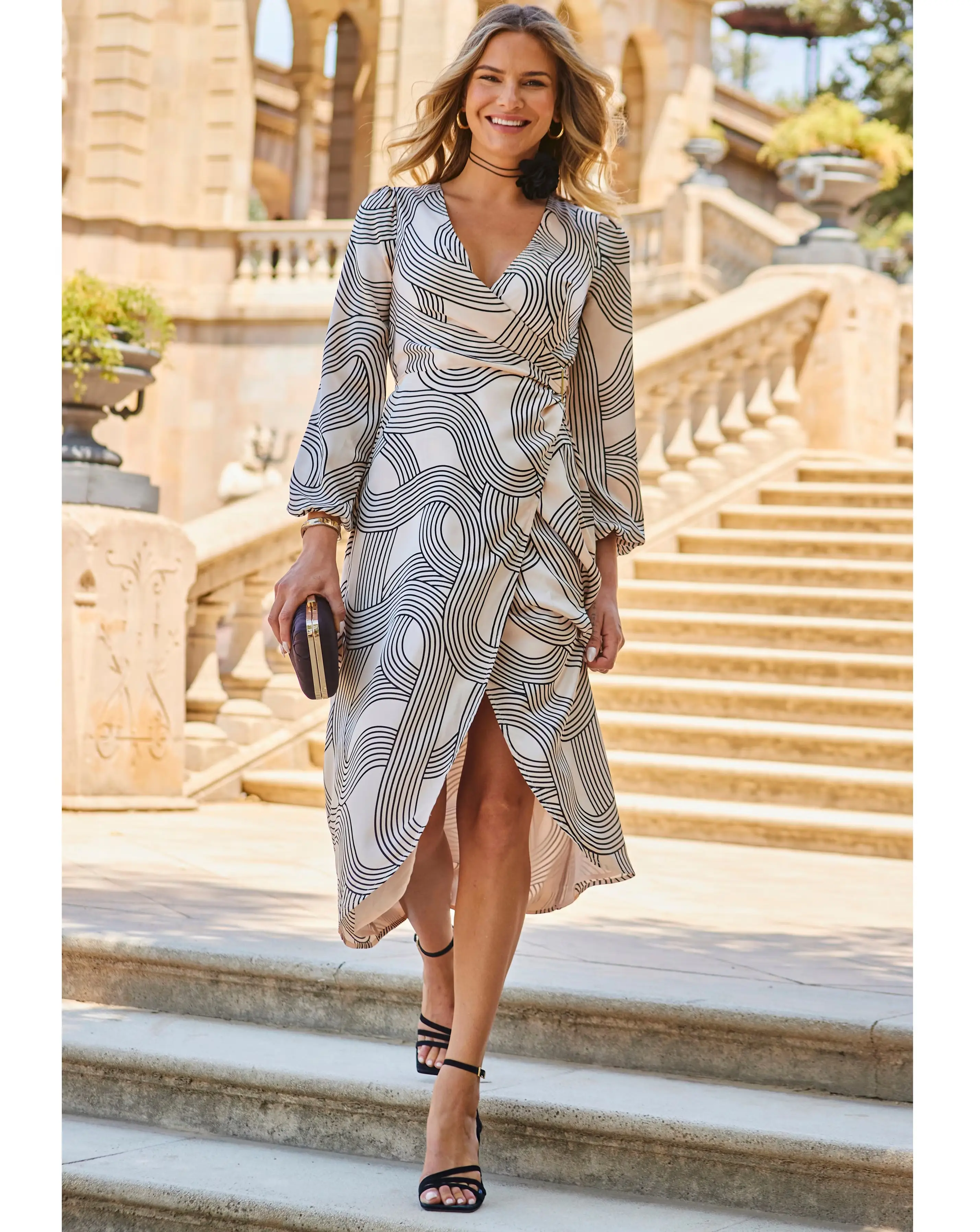 Sosandar Ring Detail Wrap Dress 3 Sosandar Ring Detail Wrap Dress