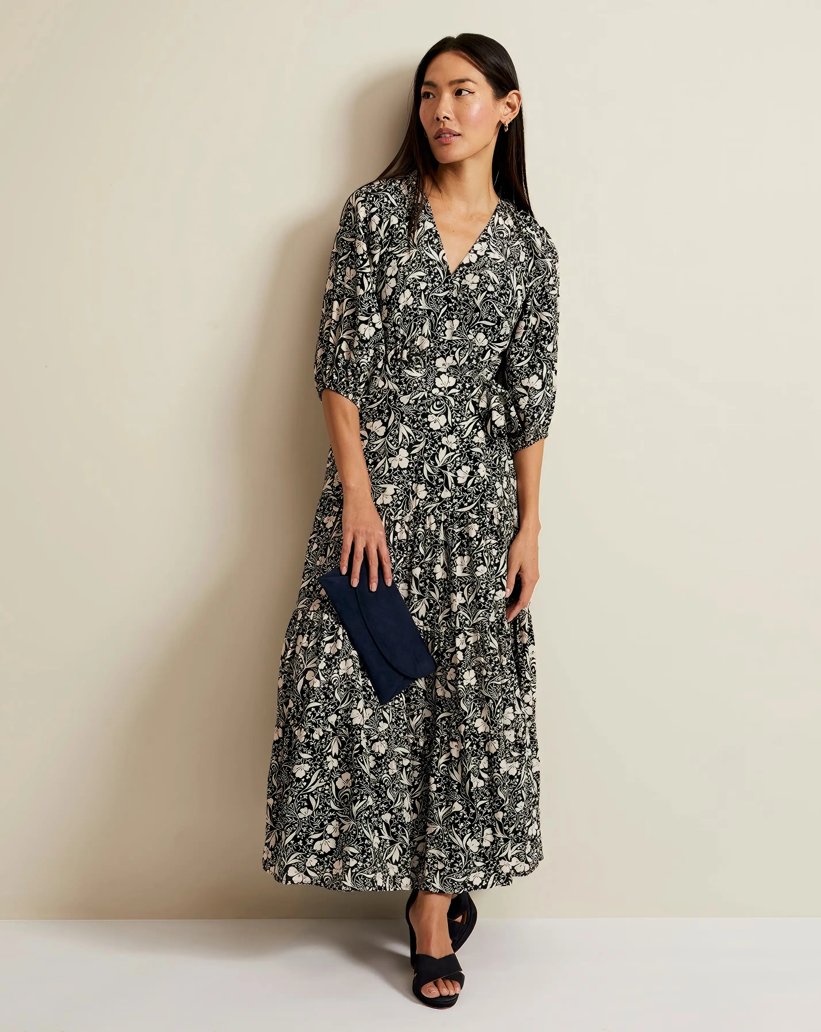 Phase Eight Kezia Floral Wrap Midi Dress 1 Phase Eight Kezia Floral Wrap Midi Dress