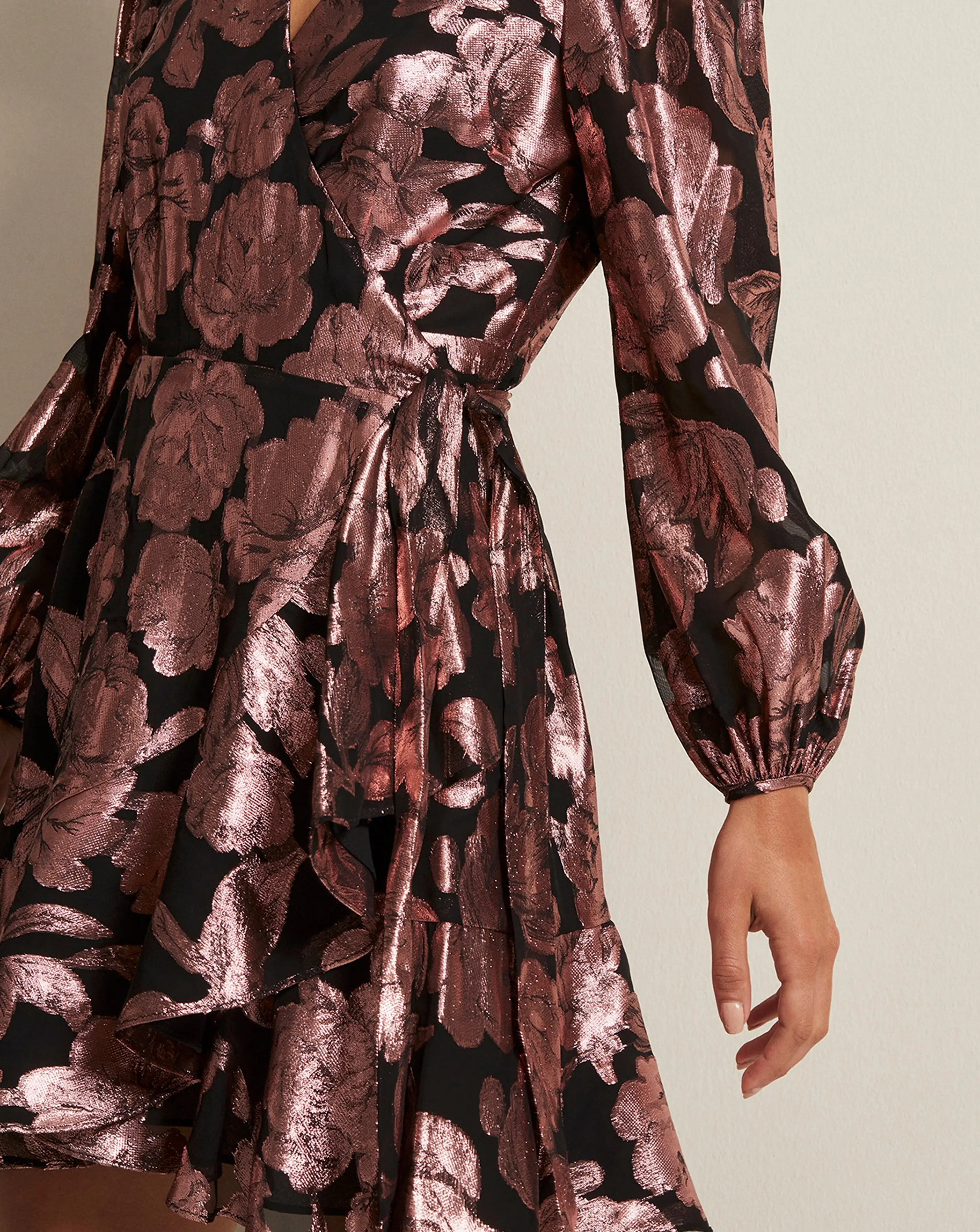 Phase Eight Foil Wrap Dress 3 Phase Eight Foil Wrap Dress