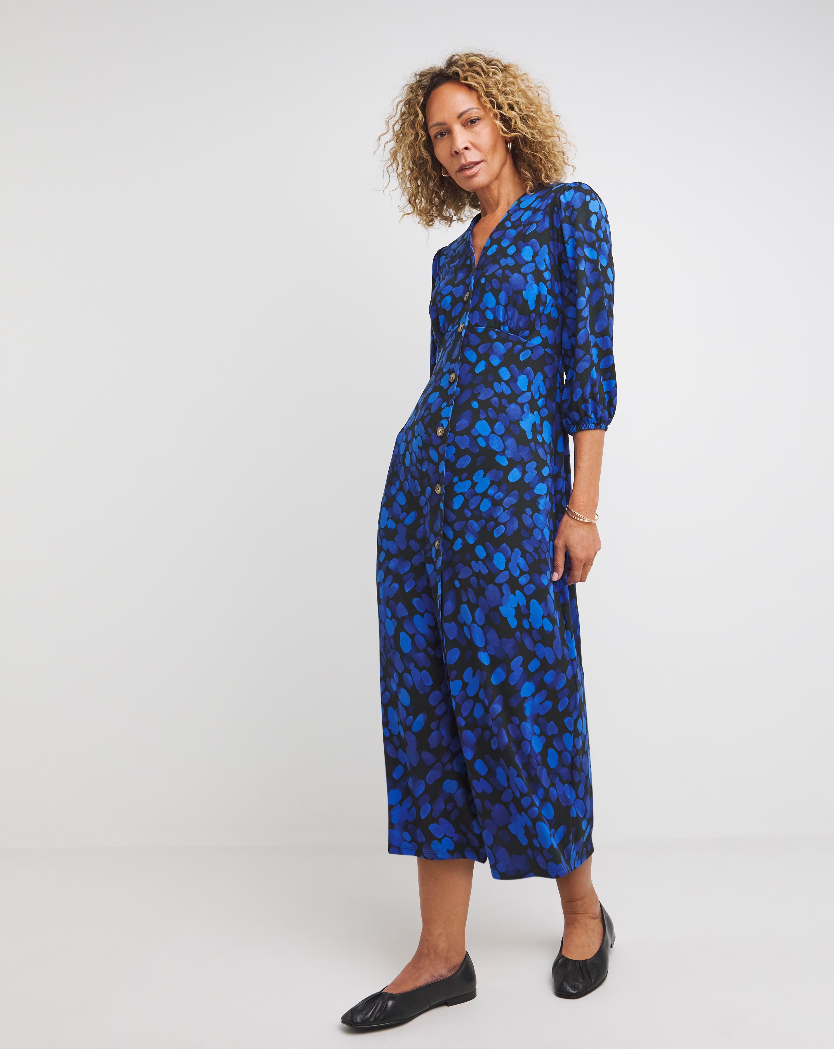 Soft Touch Button Front Midi Dress 1 Soft Touch Button Front Midi Dress
