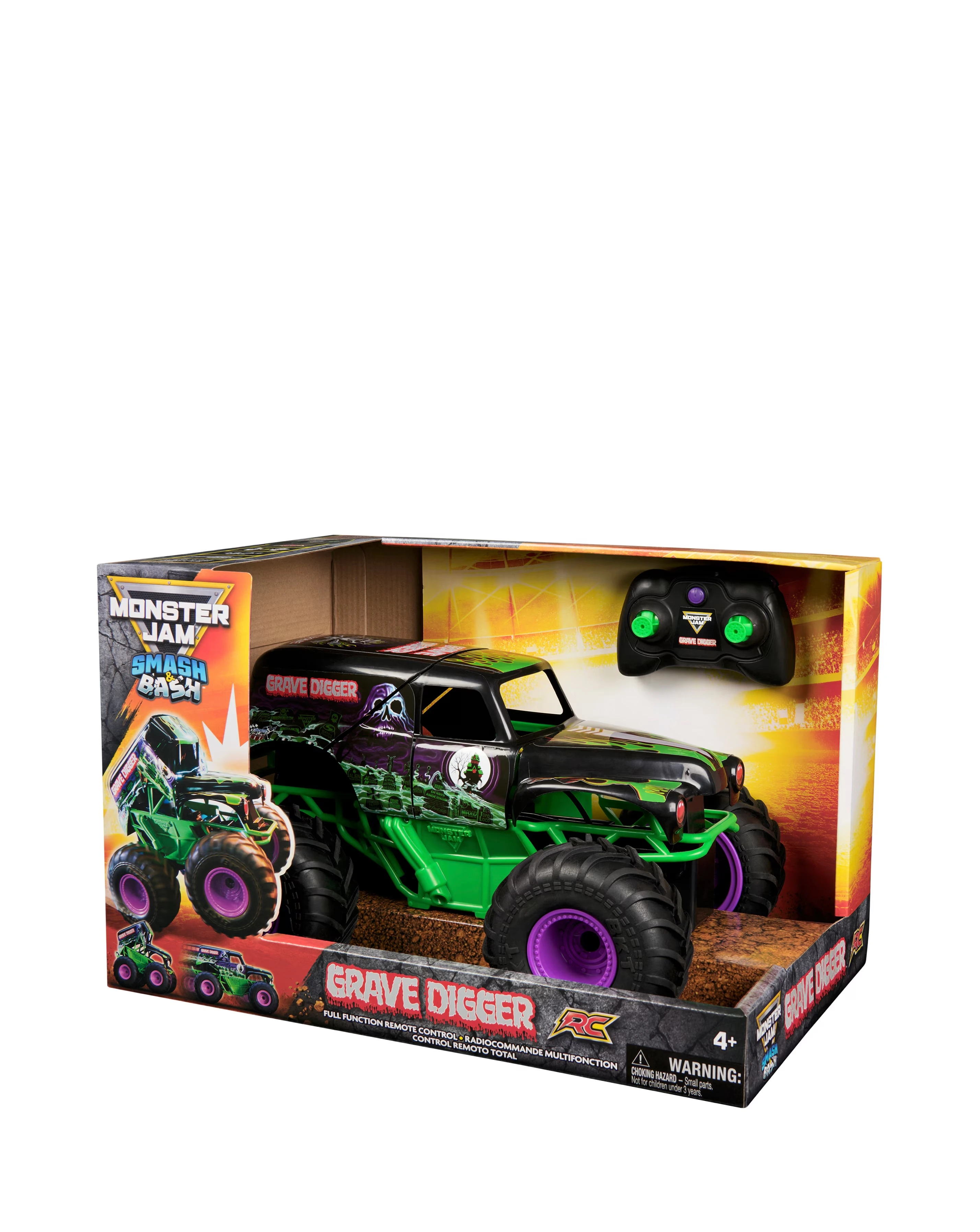 Monster Jam 1:15 Remote Control Smash & Bash Grave Digger Monster Truck