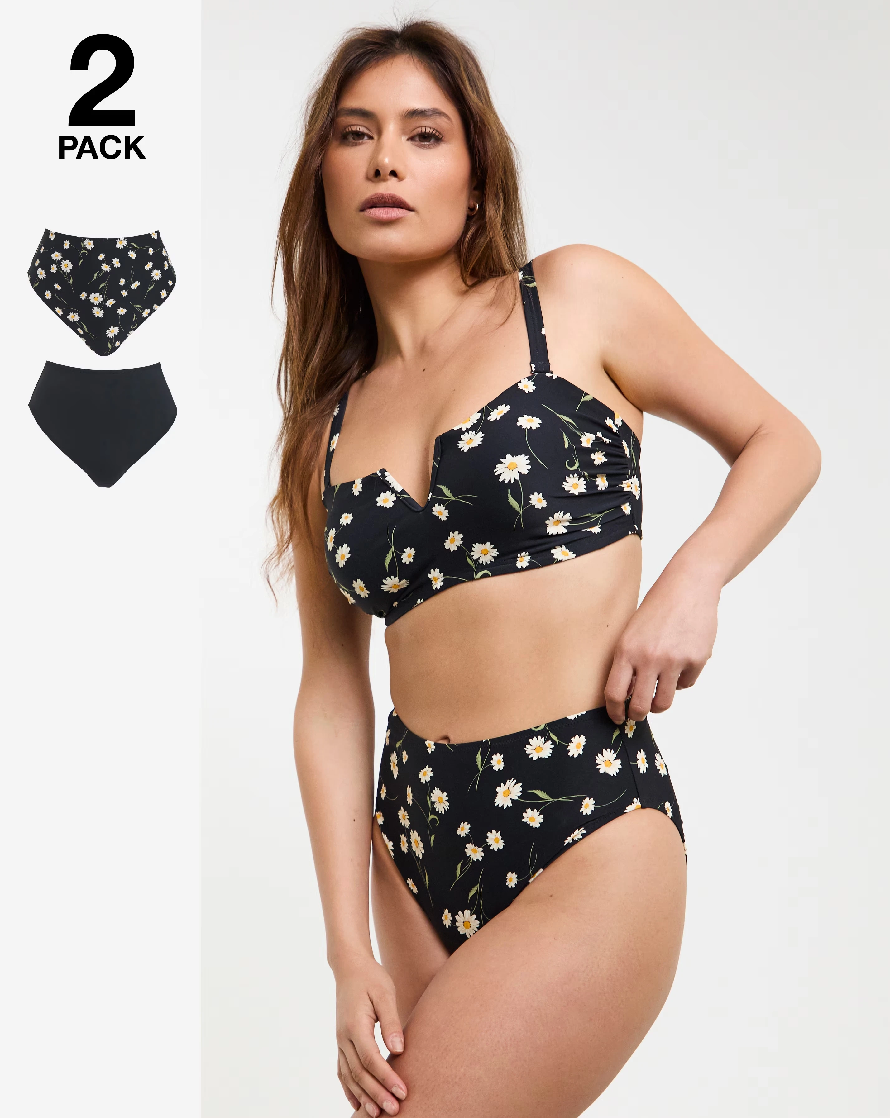MAGISCULPT Medium Control 2 Pack High Leg Bikini Bottoms 1 MAGISCULPT Medium Control 2 Pack High Leg Bikini Bottoms