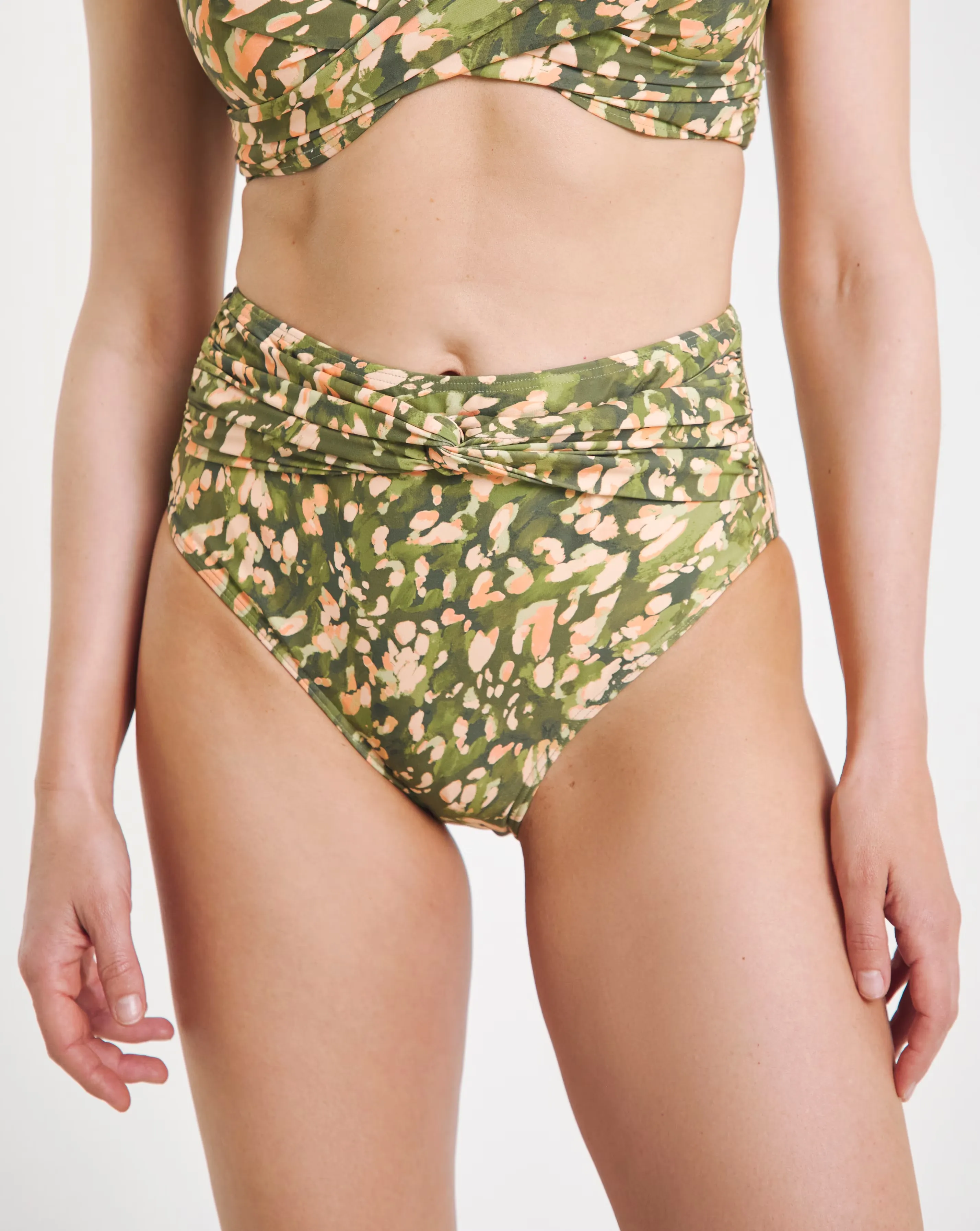 MAGISCULPT Medium Control Twist Front High Waist Bikini Bottoms 2 MAGISCULPT Medium Control Twist Front High Waist Bikini Bottoms
