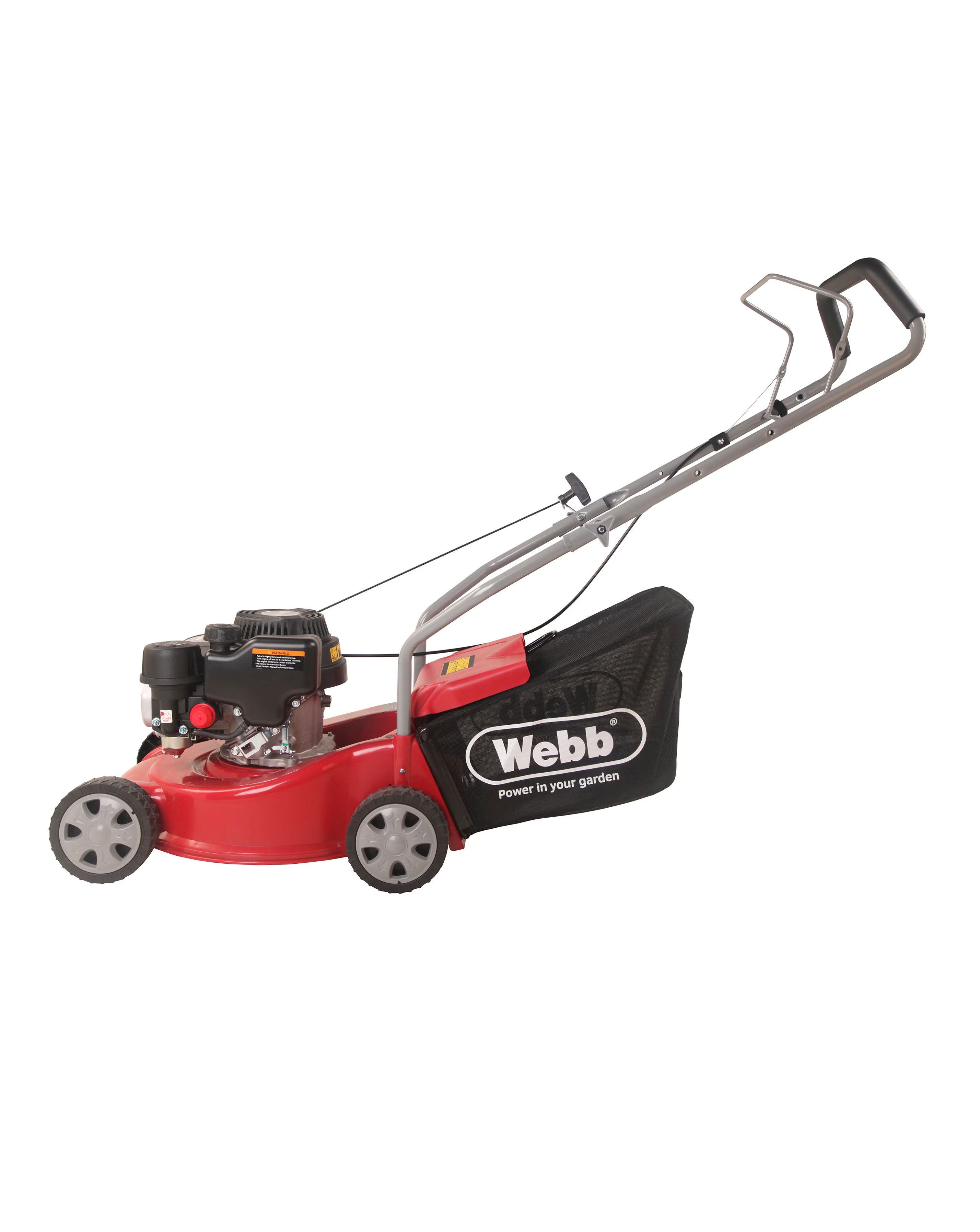 Webb Dynamic 39cm Hand Push Petrol Lawnmower with Polydeck 2 Webb Dynamic 39cm Hand Push Petrol Lawnmower with Polydeck