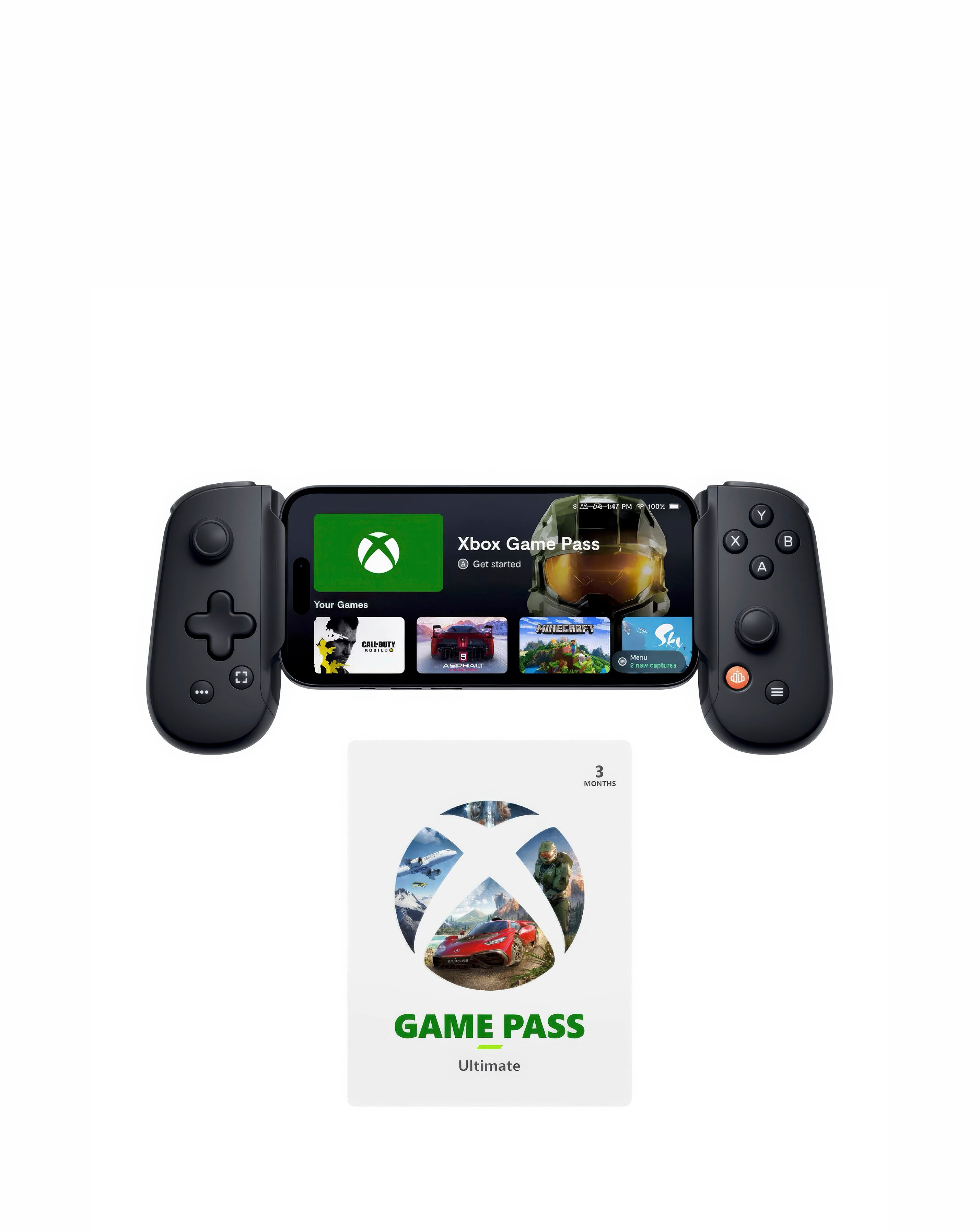Backbone One (USB-C) Mobile Gaming Controller & 3 month Xbox Game Pass Ultimate 1 Backbone One (USB-C) Mobile Gaming Controller & 3 month Xbox Game Pass Ultimate