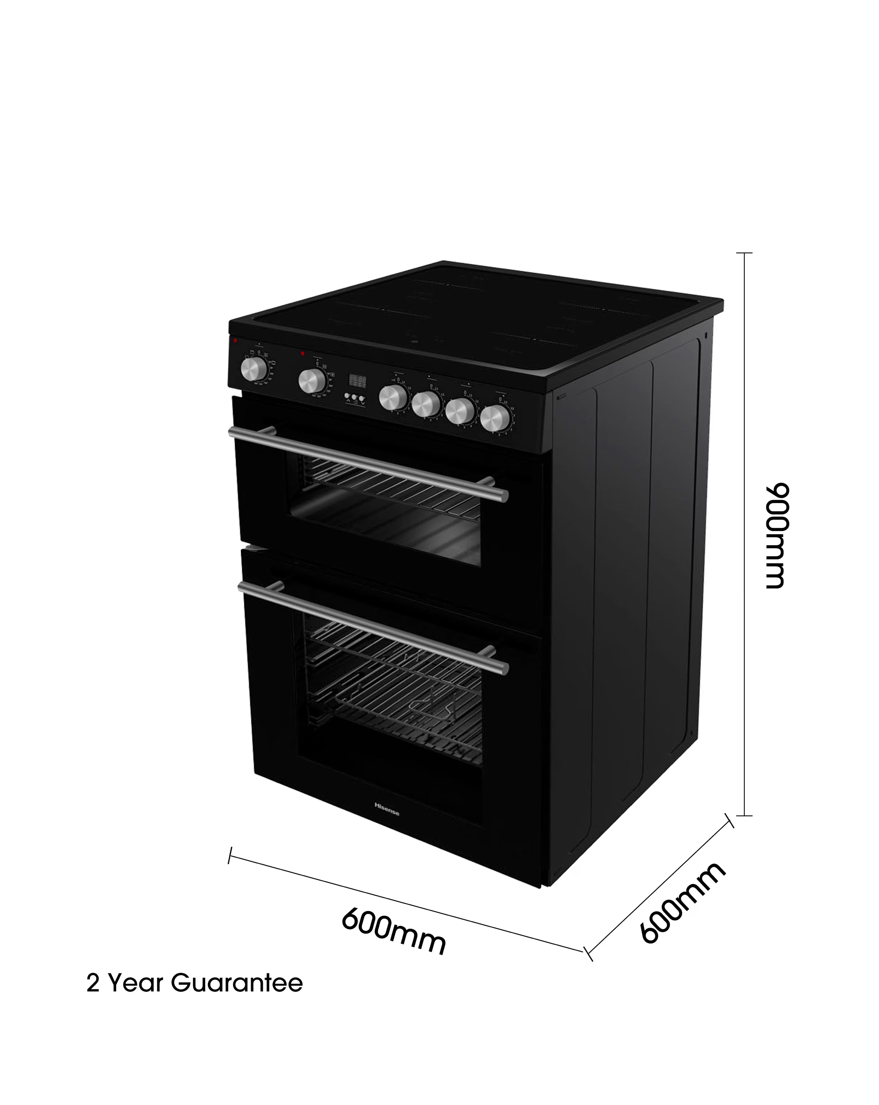 Hisense HDE3211BIBUK 60cm Induction Double Cooker - Black 9 Hisense HDE3211BIBUK 60cm Induction Double Cooker - Black