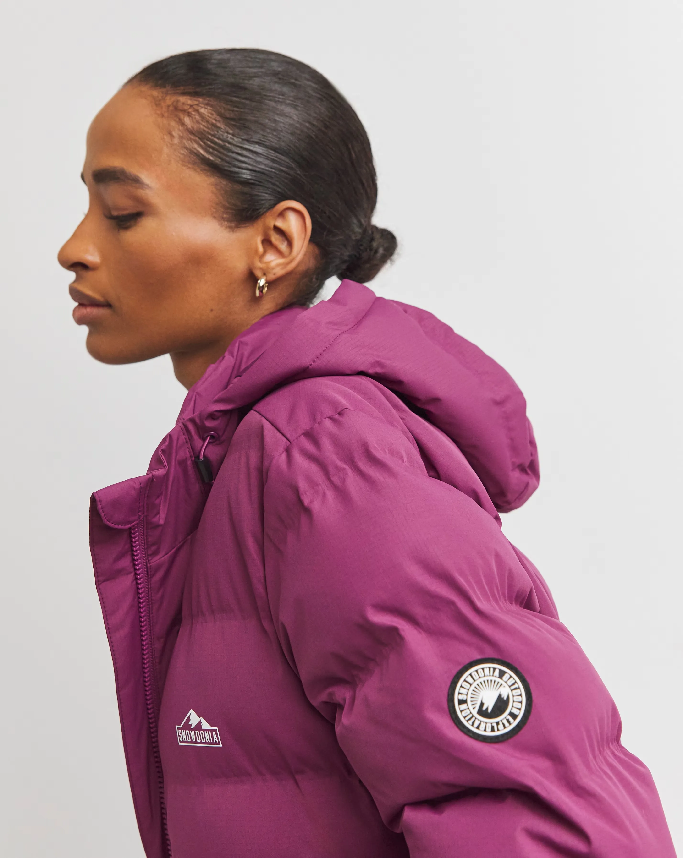 Snowdonia Pink Showerproof Long Padded Jacket 3 Snowdonia Pink Showerproof Long Padded Jacket