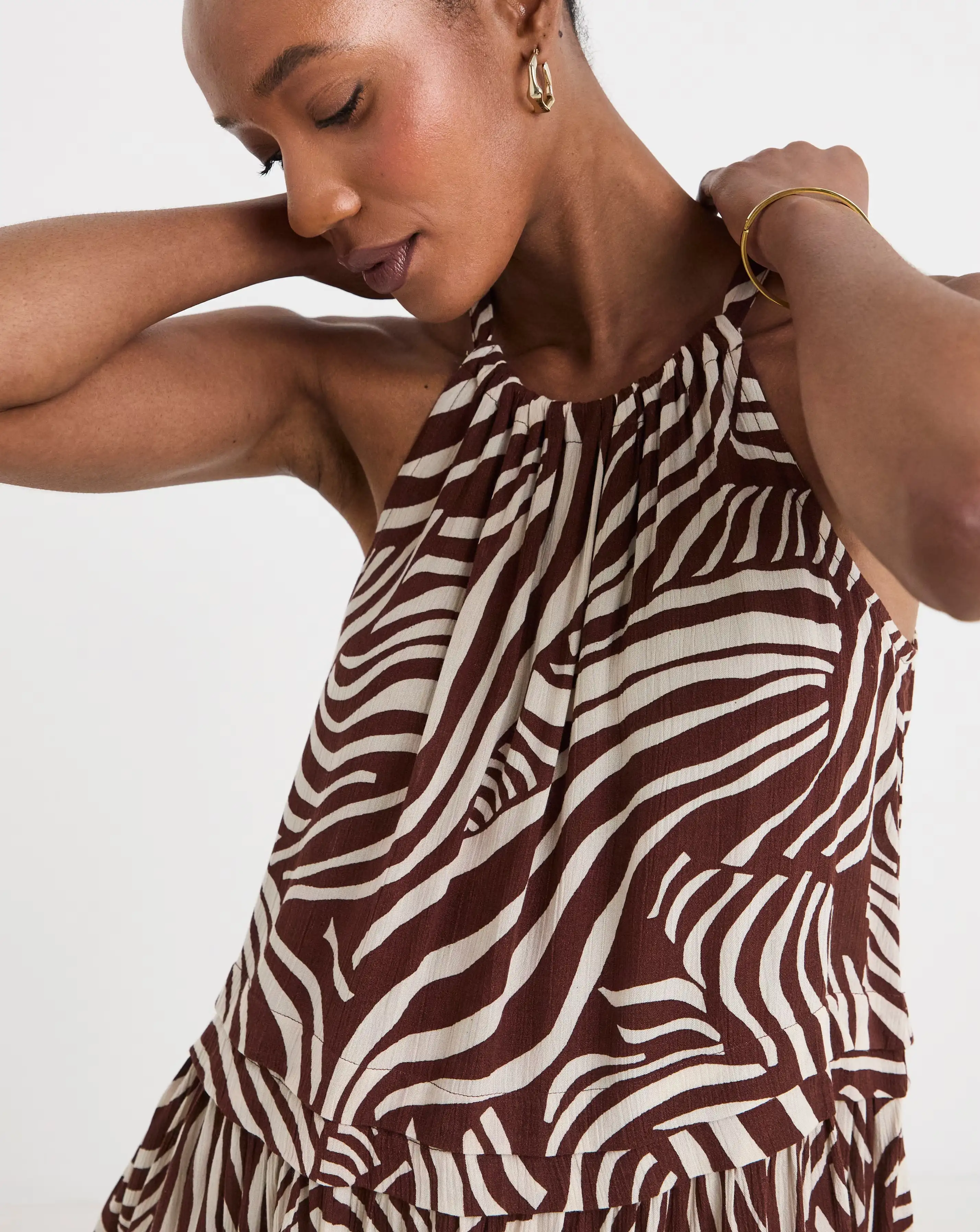 Textured Crinkle Halter Top 4 Textured Crinkle Halter Top