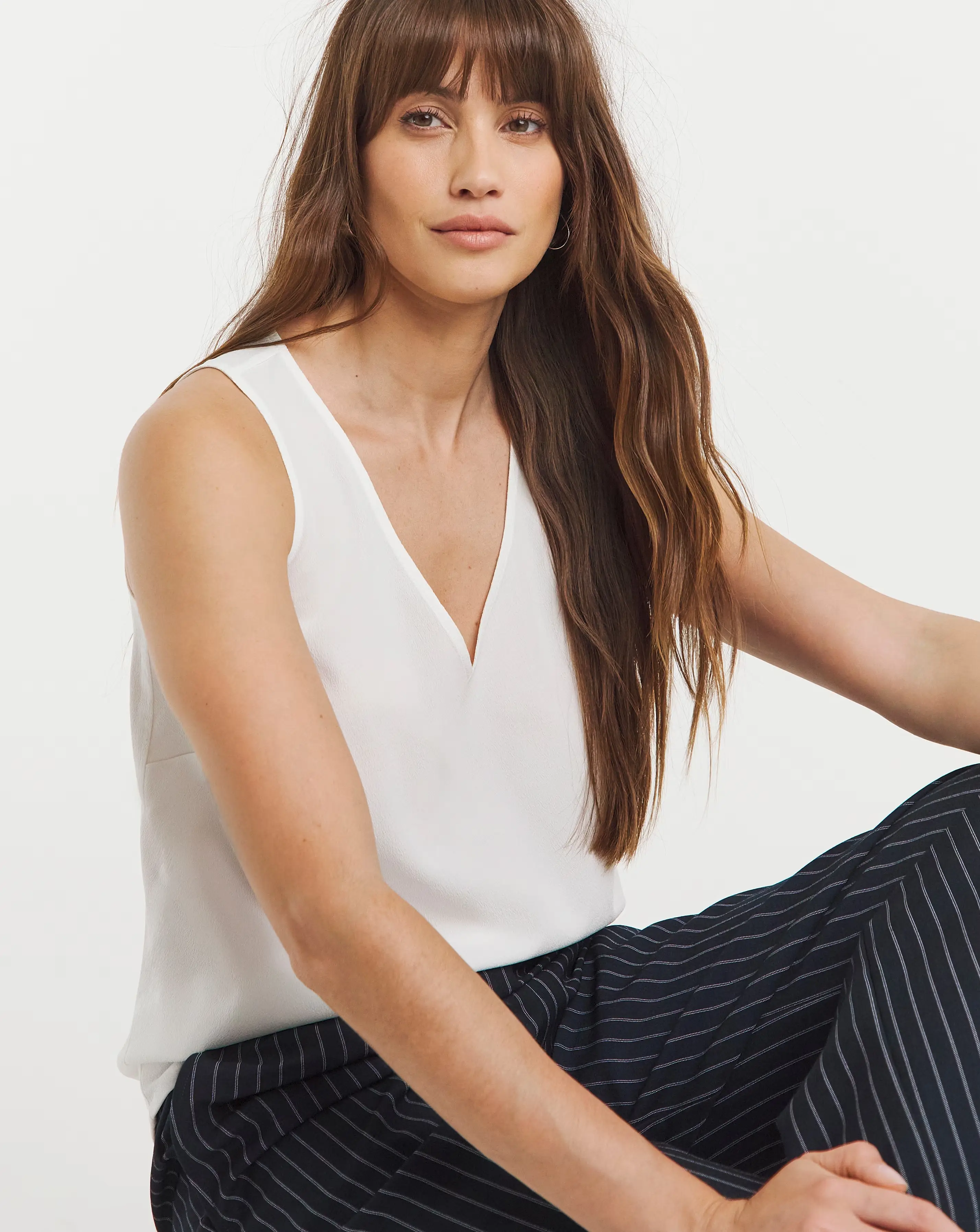 V Neck Woven Vest 1 V Neck Woven Vest