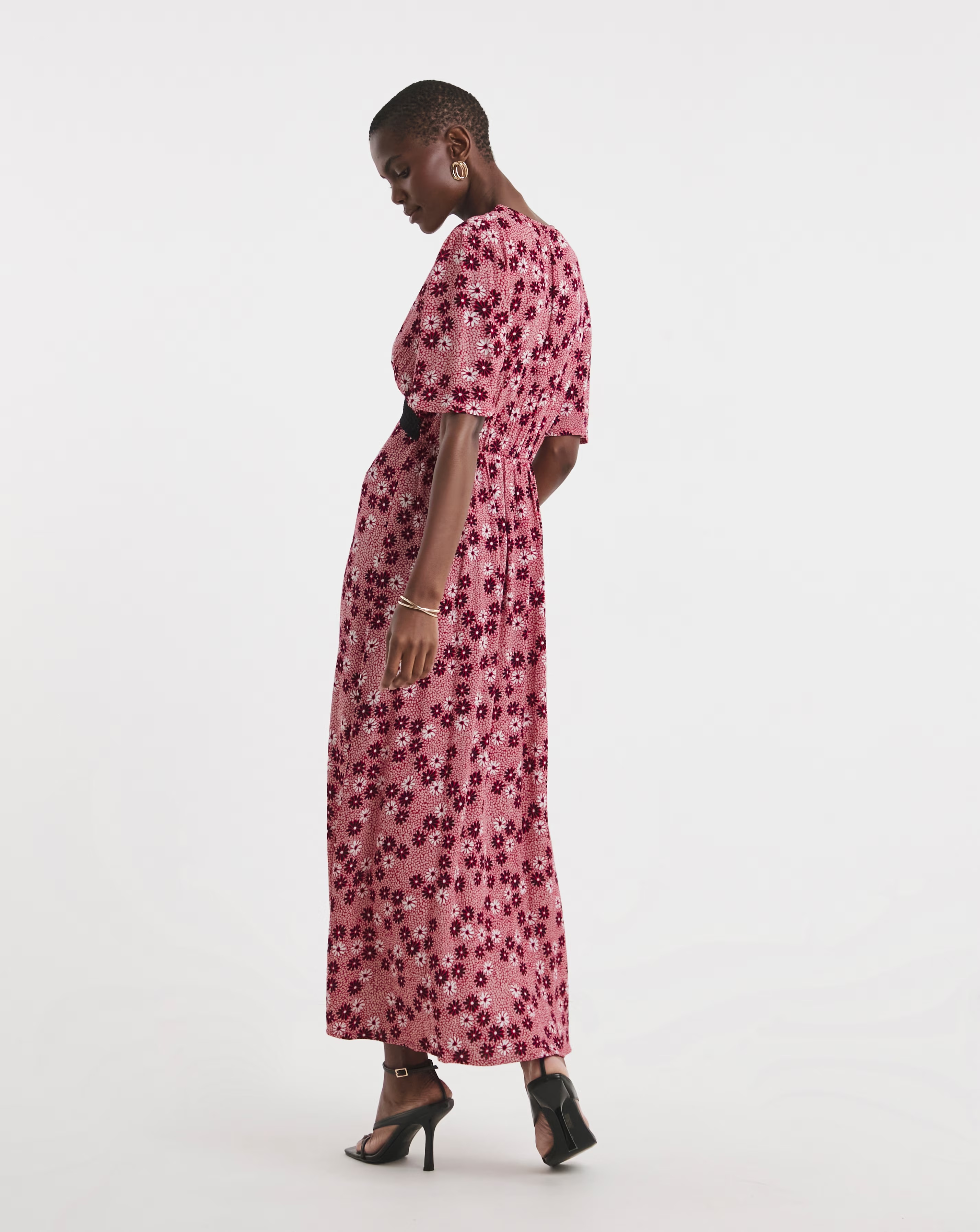 Textured Crinkle Lace Trim Maxi Dress 3 Textured Crinkle Lace Trim Maxi Dress