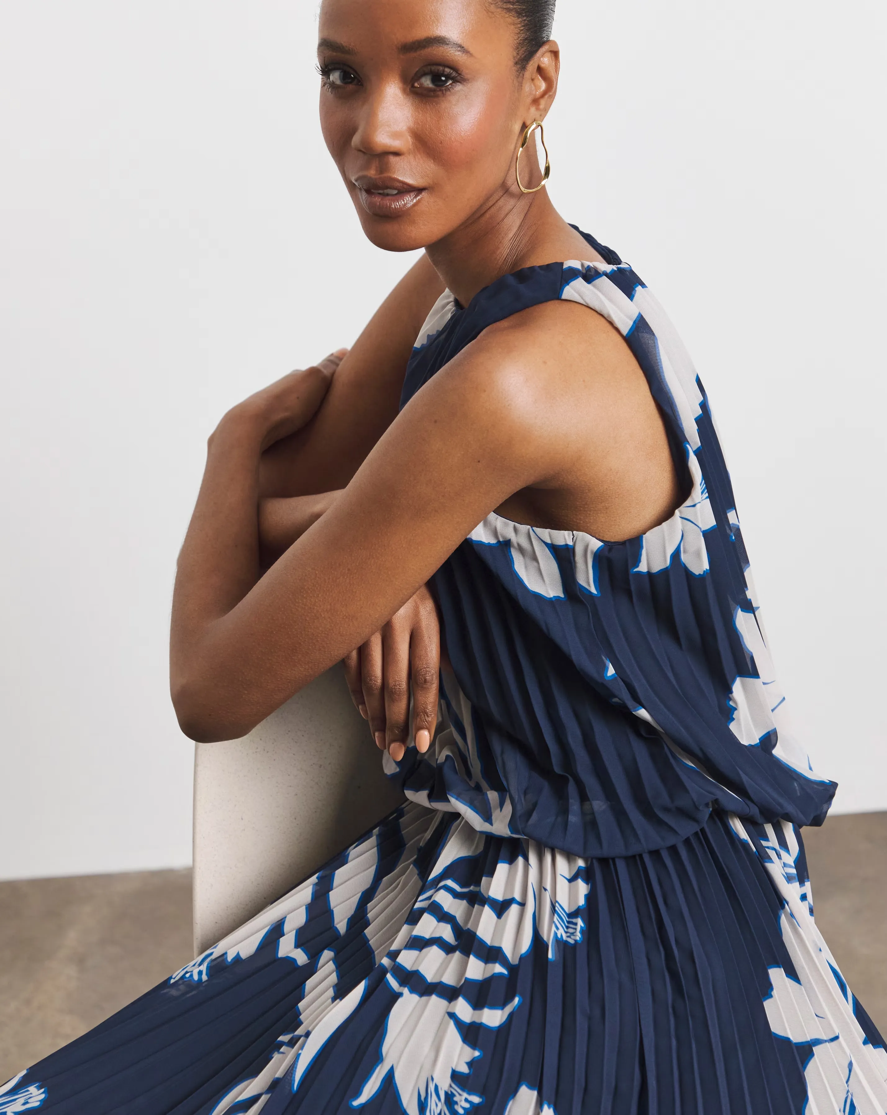 Joanna Hope Printed Pleated Dress 4 Joanna Hope Printed Pleated Dress