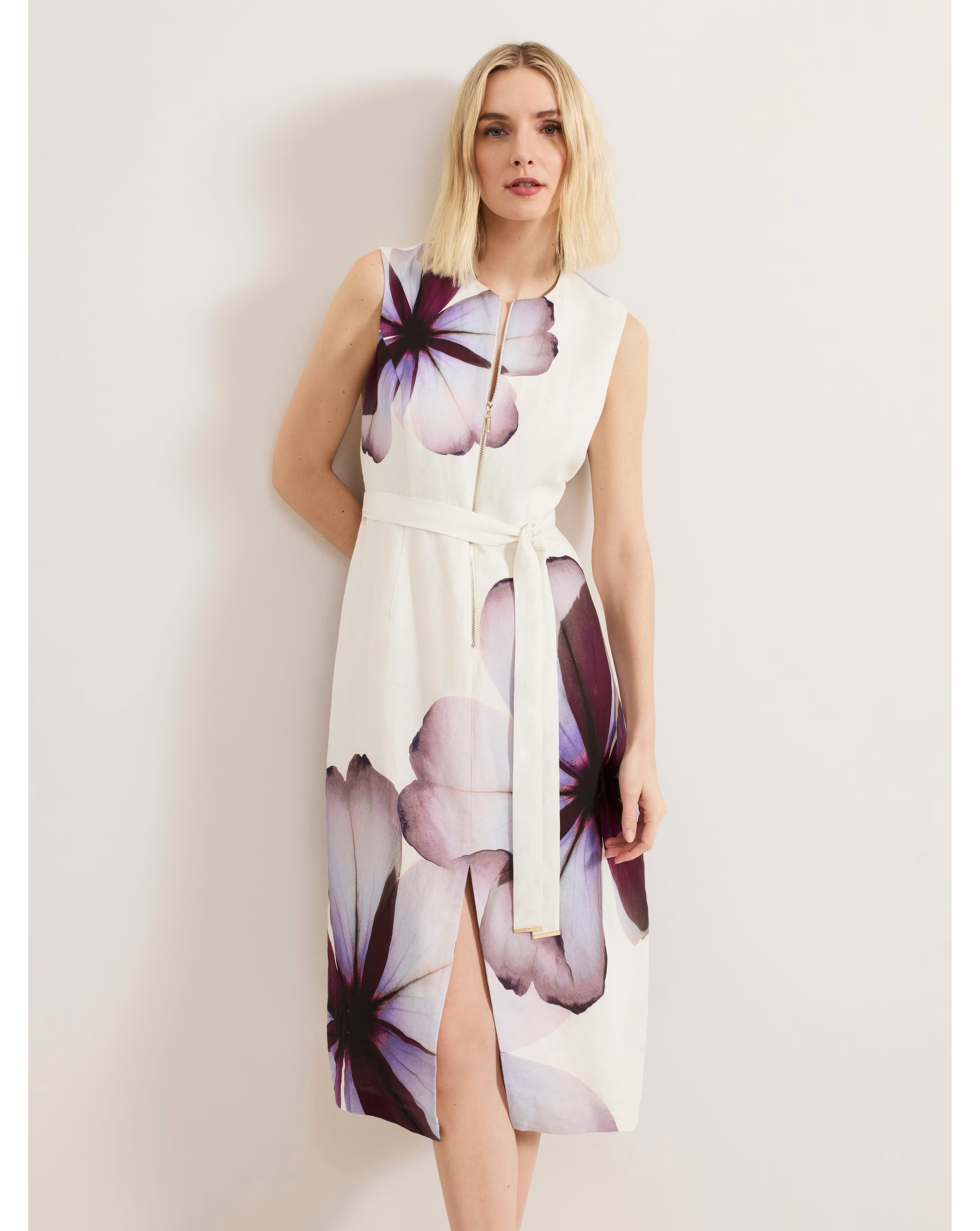 Phase Eight Placement Linen Dress 6 Phase Eight Placement Linen Dress