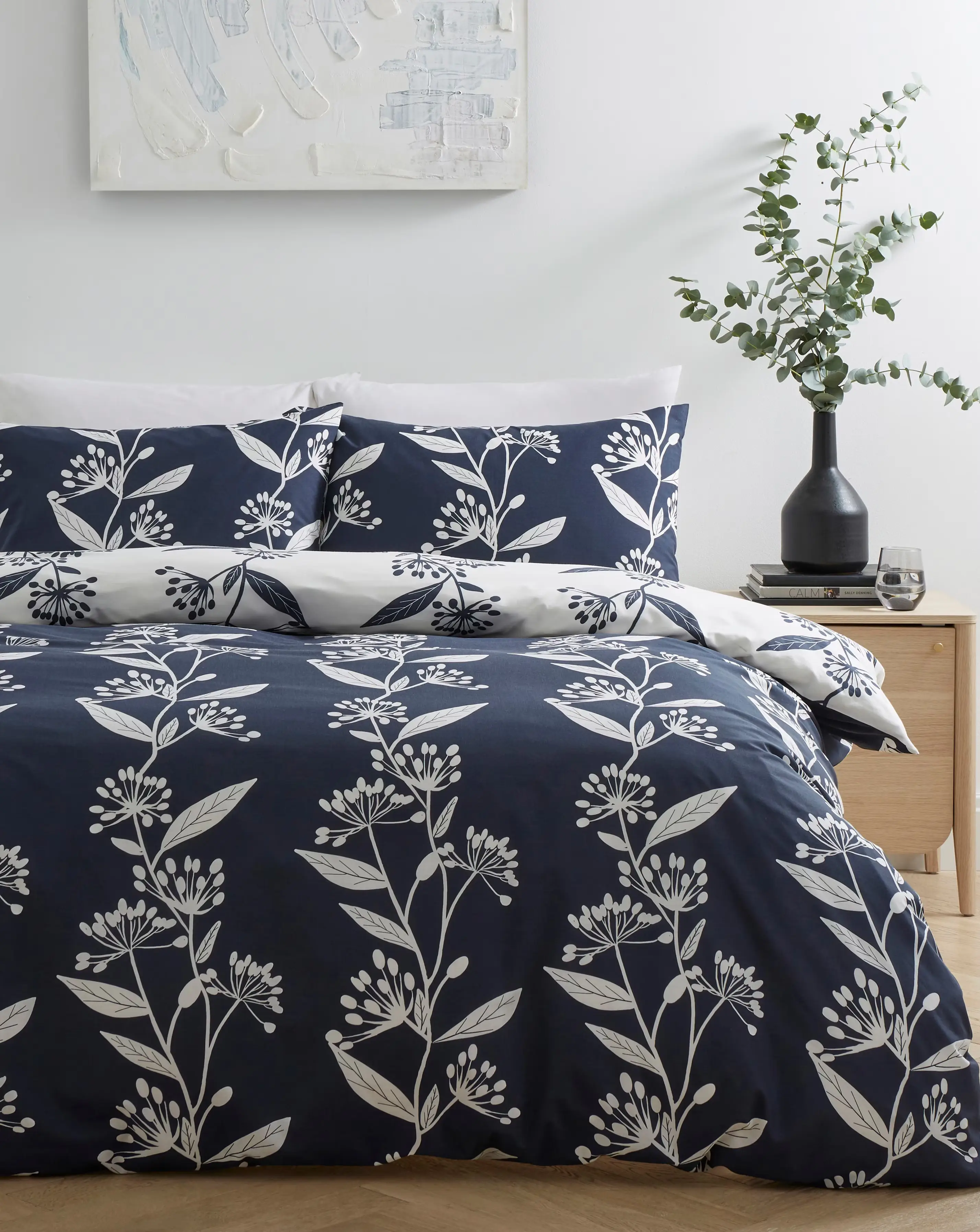Allium Floral Navy Duvet Set