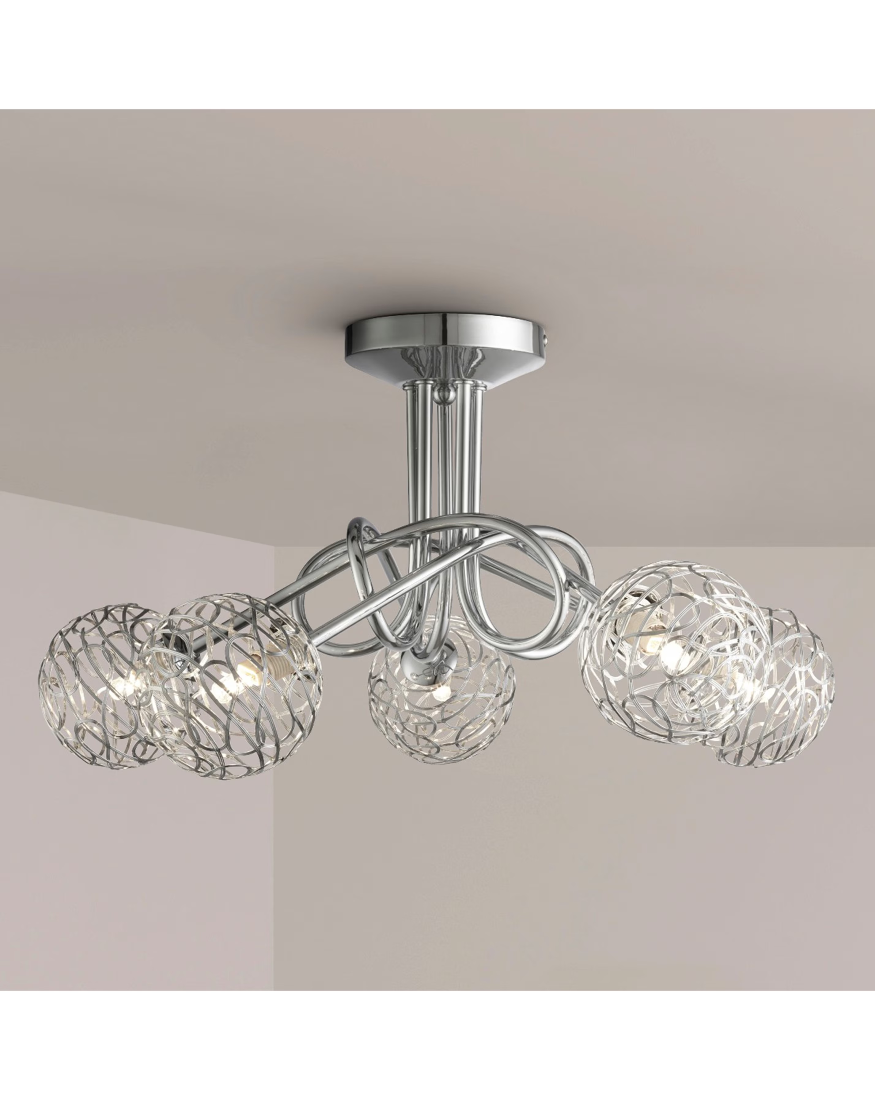 Twist Five Light Ceiling Fitting 1 Twist Five Light Ceiling Fitting