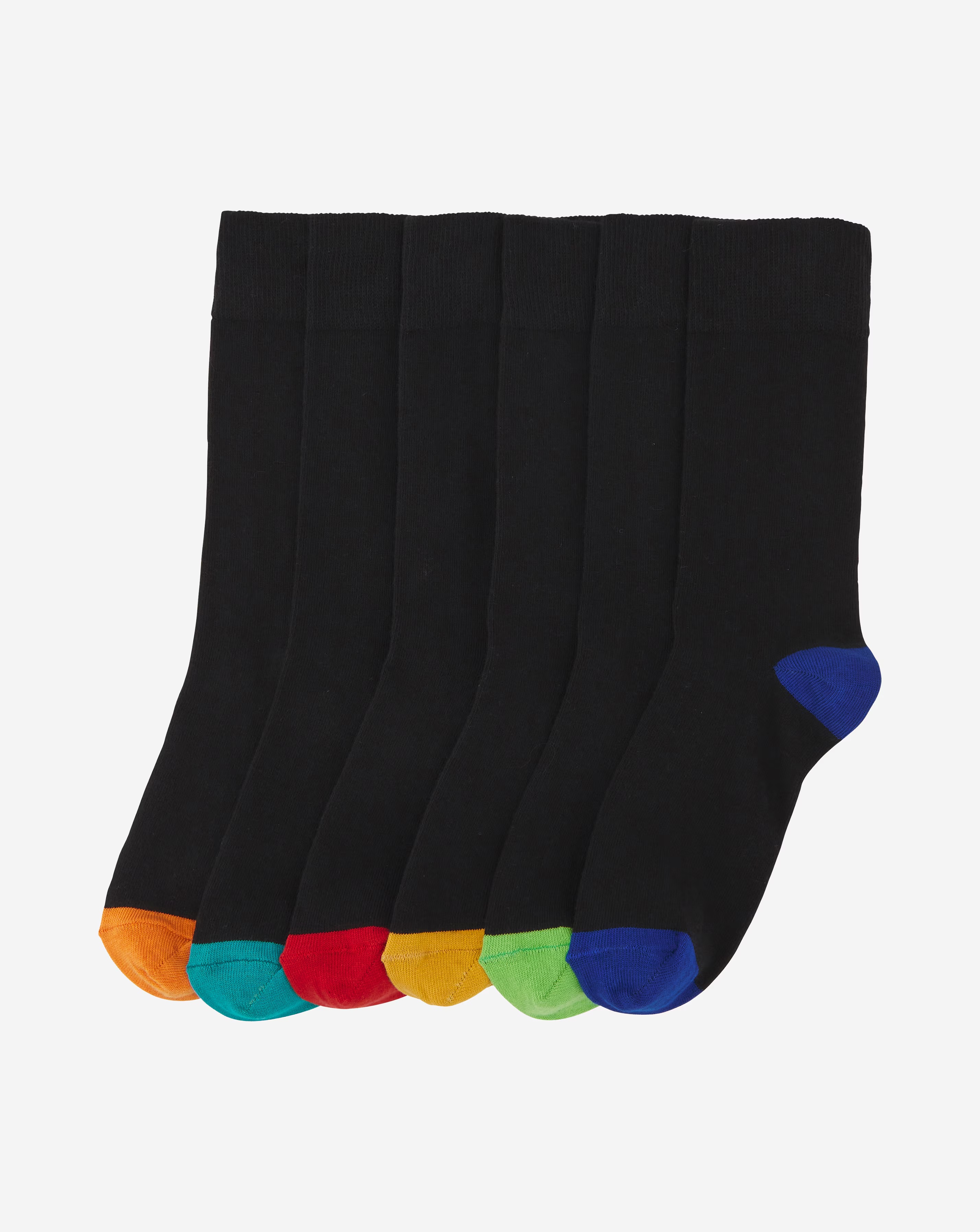 Pack of 6 Heel & Toe Socks 1 Pack of 6 Heel & Toe Socks