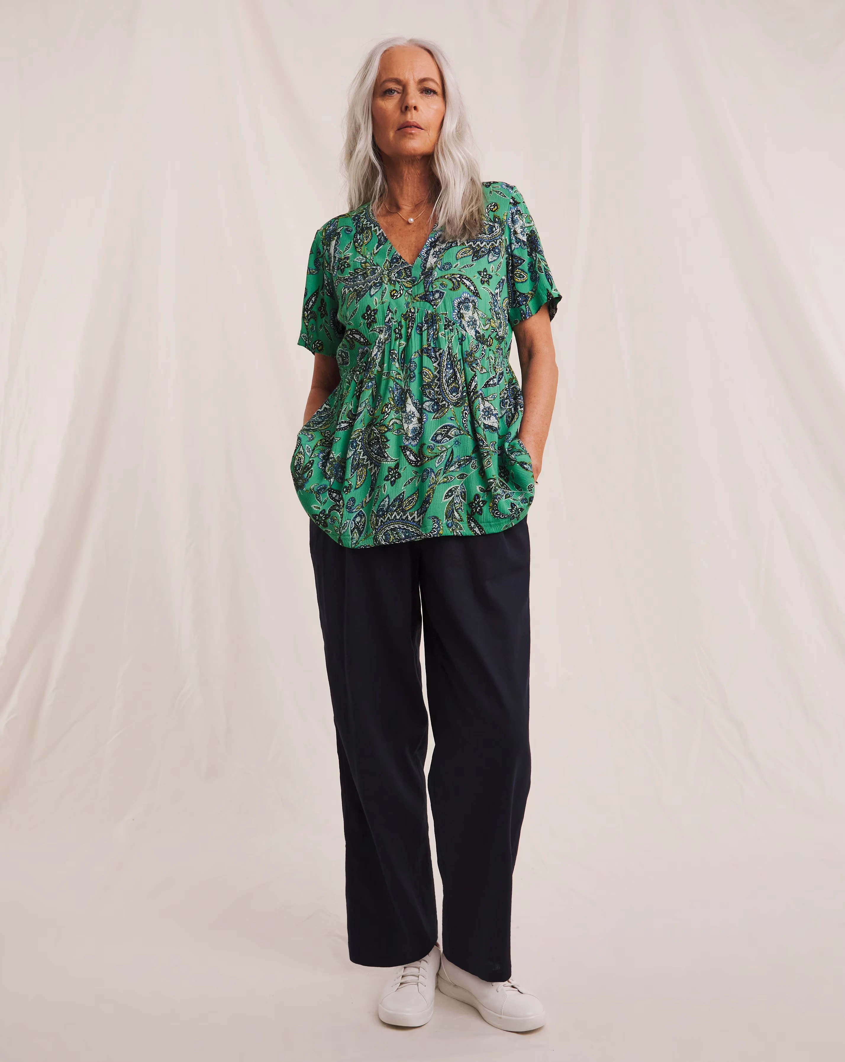 Julipa Textured Crinkle Printed Blouse 2 Julipa Textured Crinkle Printed Blouse