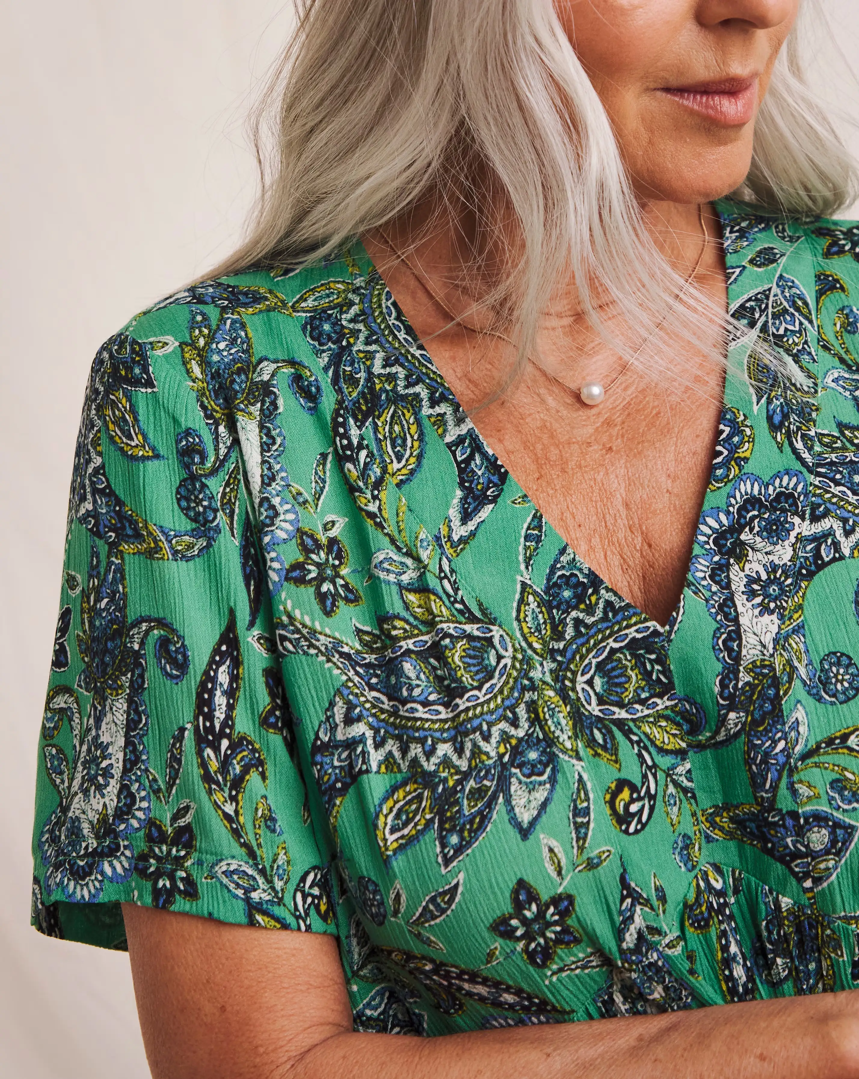 Julipa Textured Crinkle Printed Blouse 3 Julipa Textured Crinkle Printed Blouse
