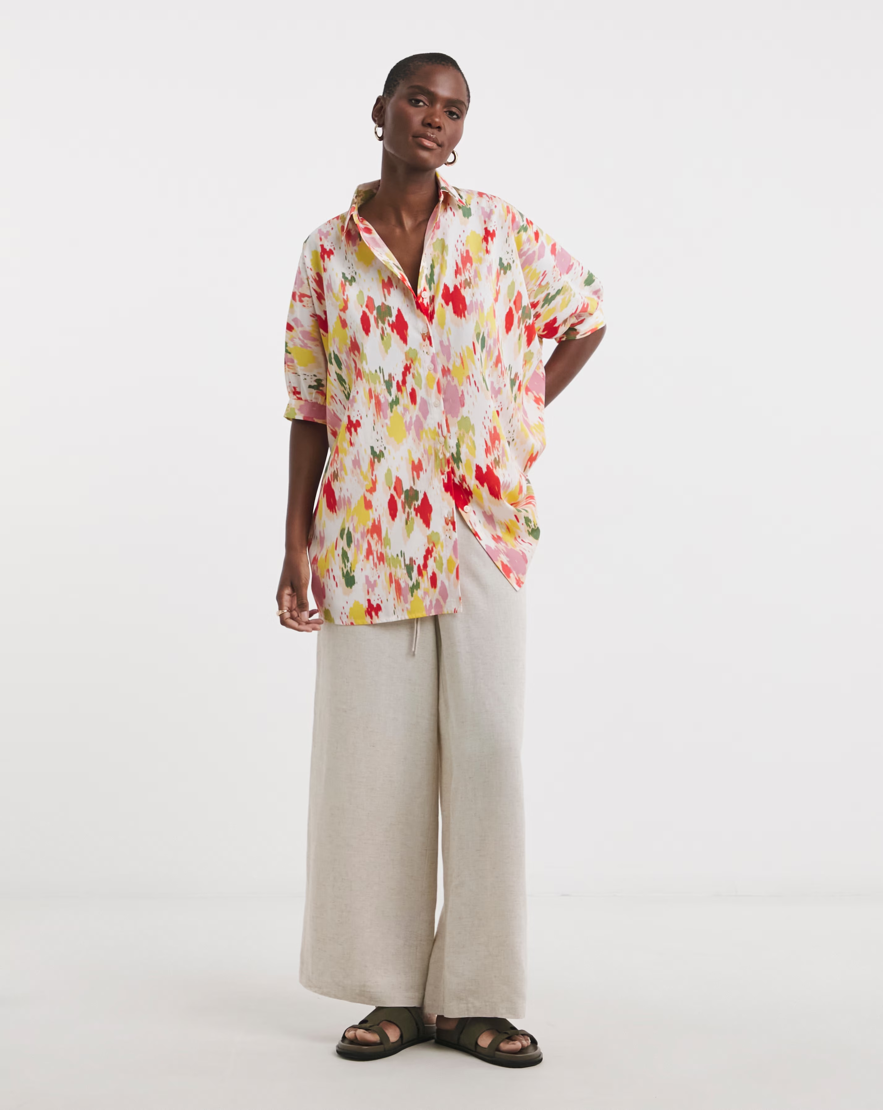 Printed Oversized Blouse 2 Printed Oversized Blouse
