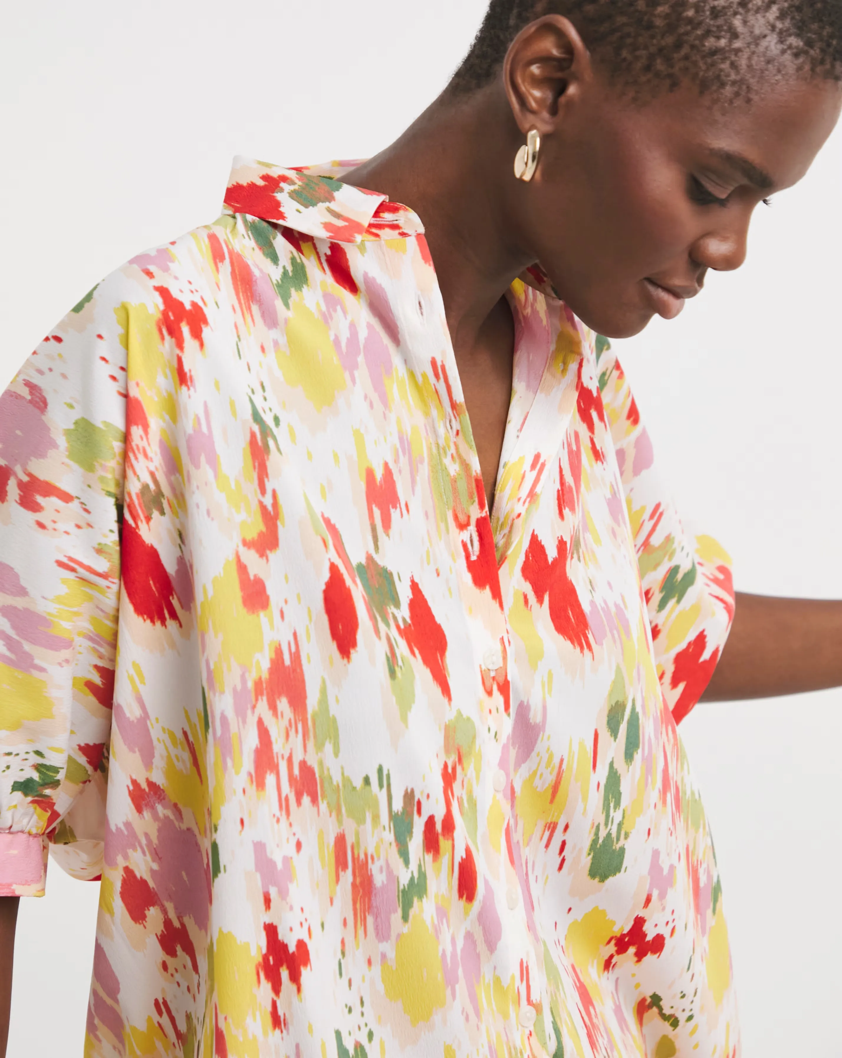 Printed Oversized Blouse 3 Printed Oversized Blouse