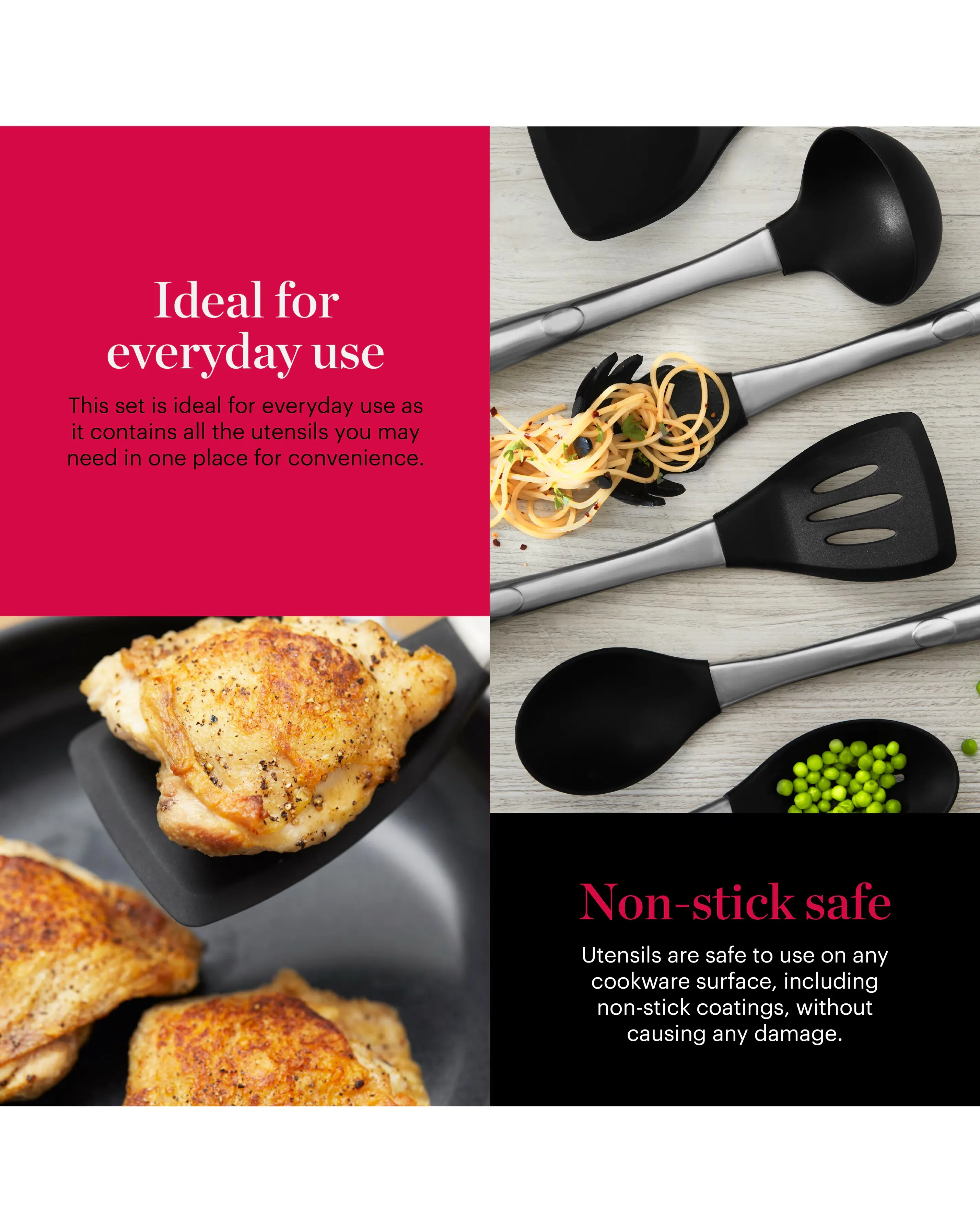 Tower Good Food 6 Piece Utensil Set 8 Tower Good Food 6 Piece Utensil Set