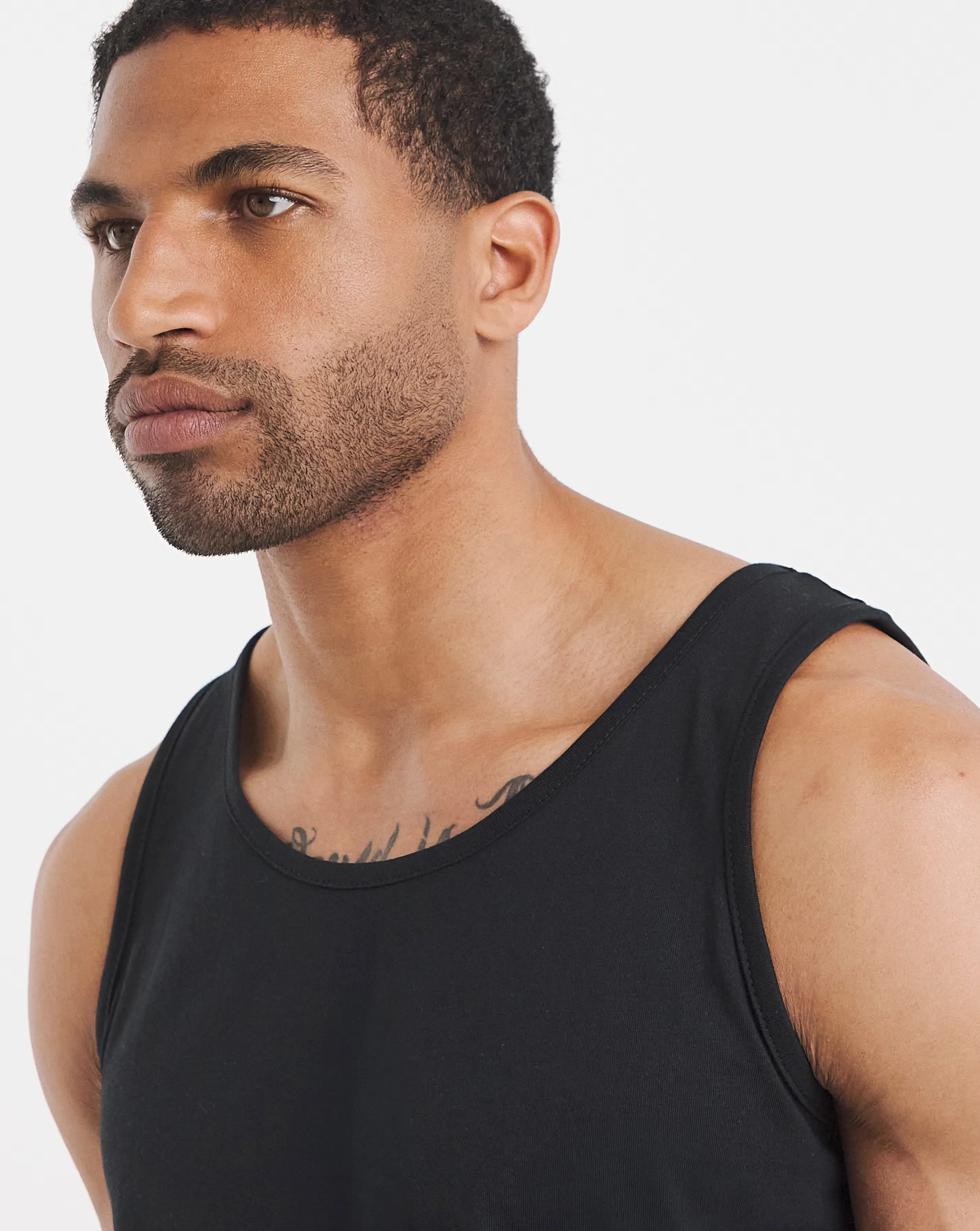 Pure Cotton Vest- Black 1 Pure Cotton Vest- Black