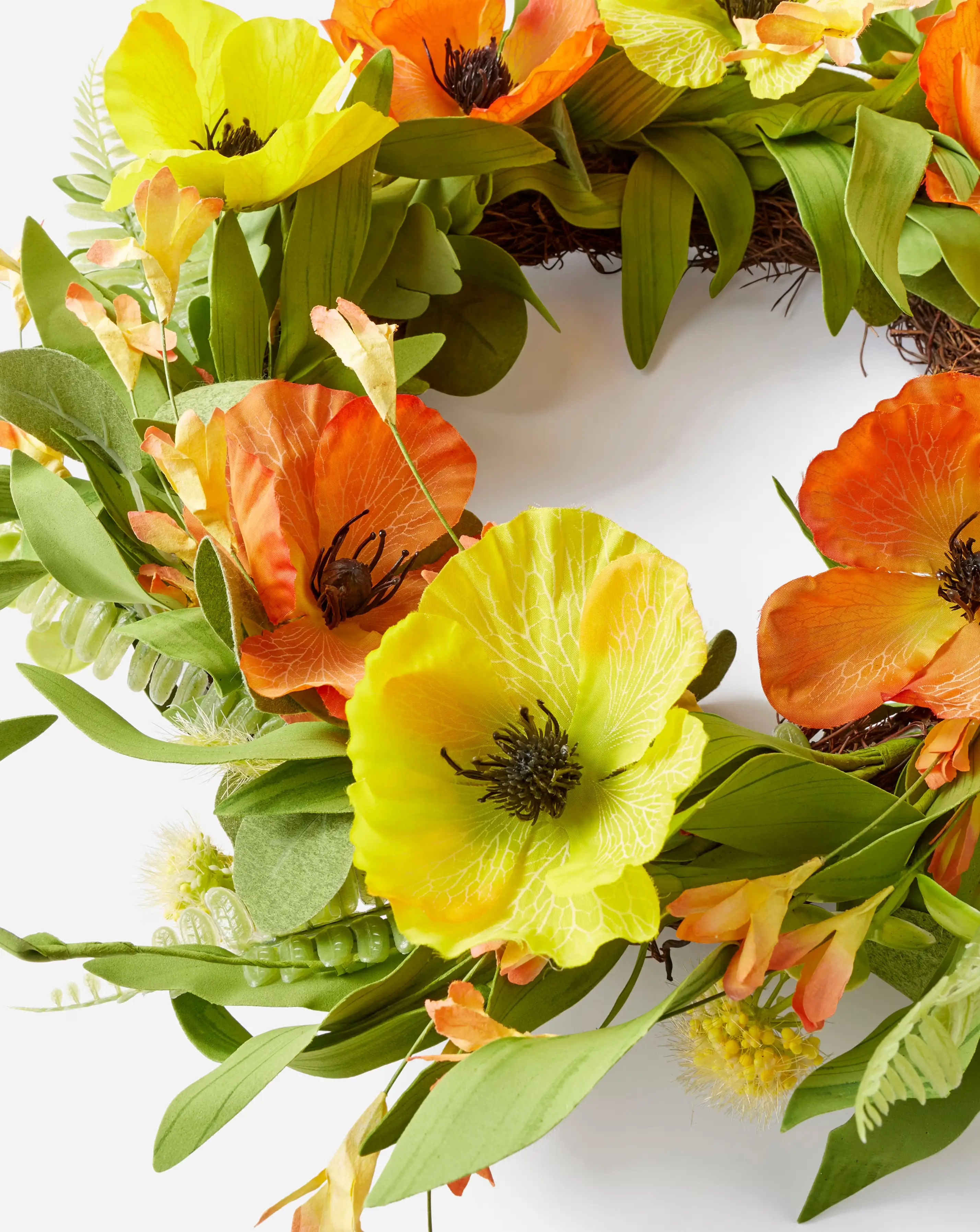 Poppies Wreath 45cm 4 Poppies Wreath 45cm
