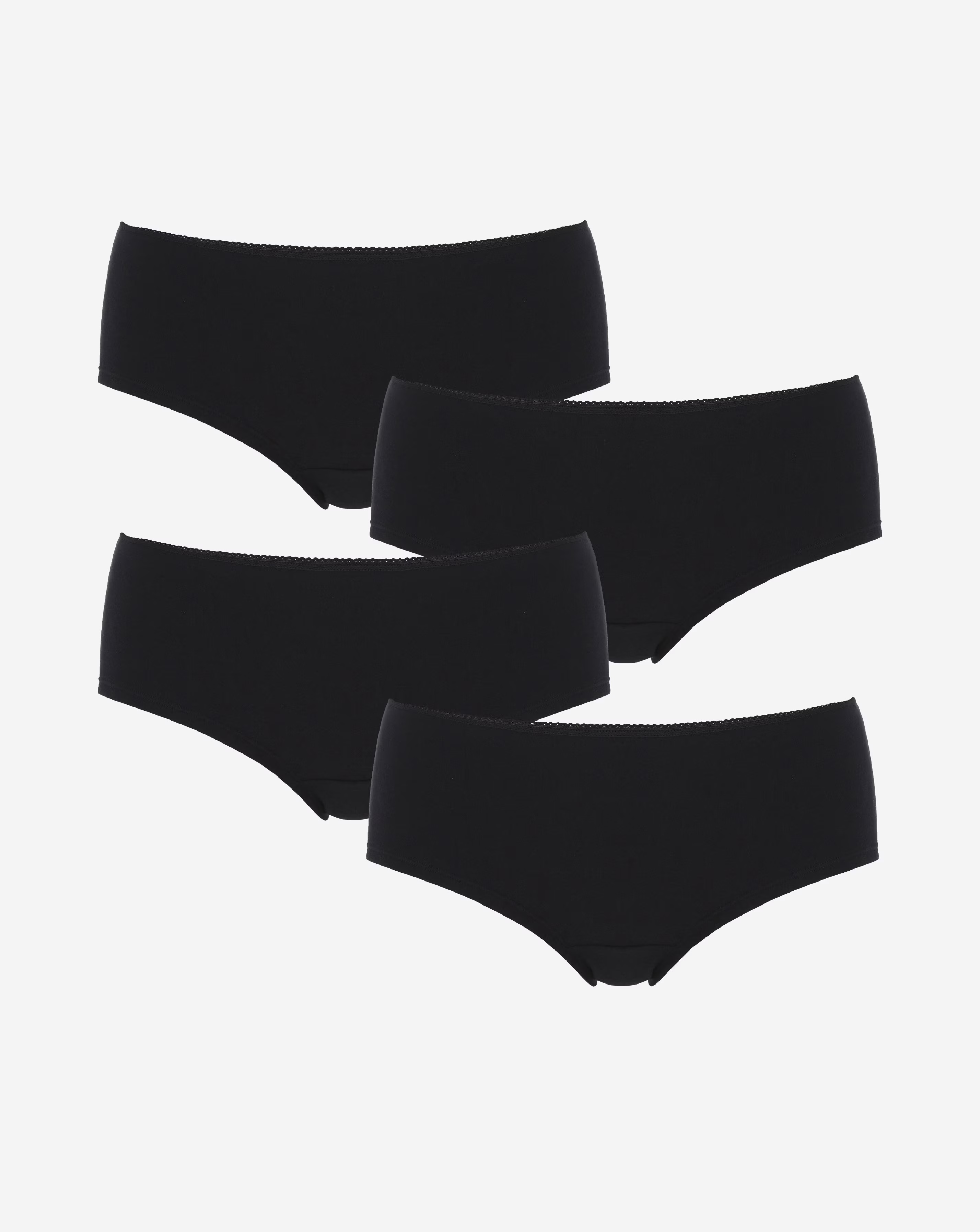 Pretty Secrets 4 Pack Value Cotton Shorts - Black 1 Pretty Secrets 4 Pack Value Cotton Shorts - Black
